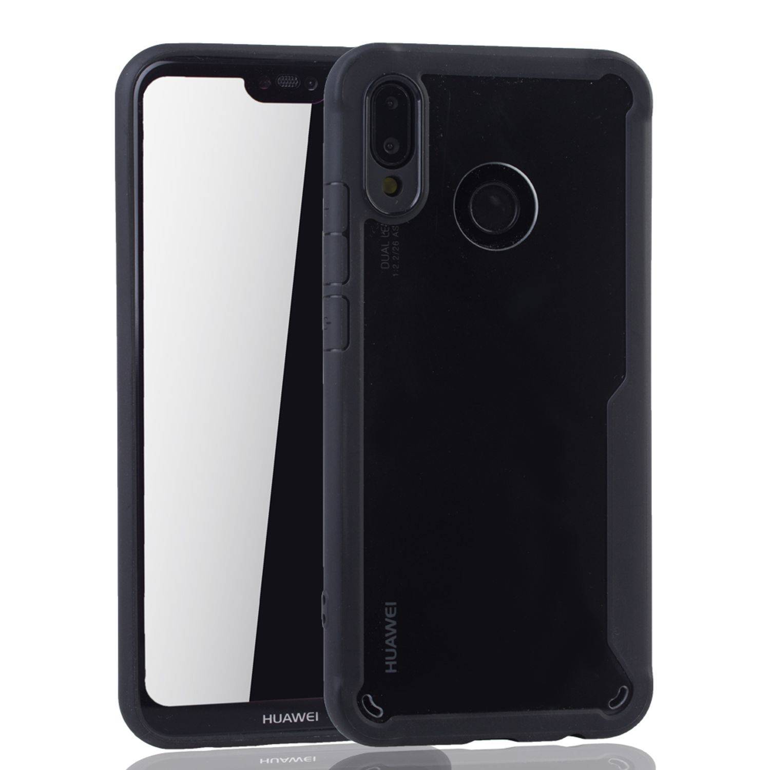 Huawei P20 Lite Handyhülle Backcover Schwarz