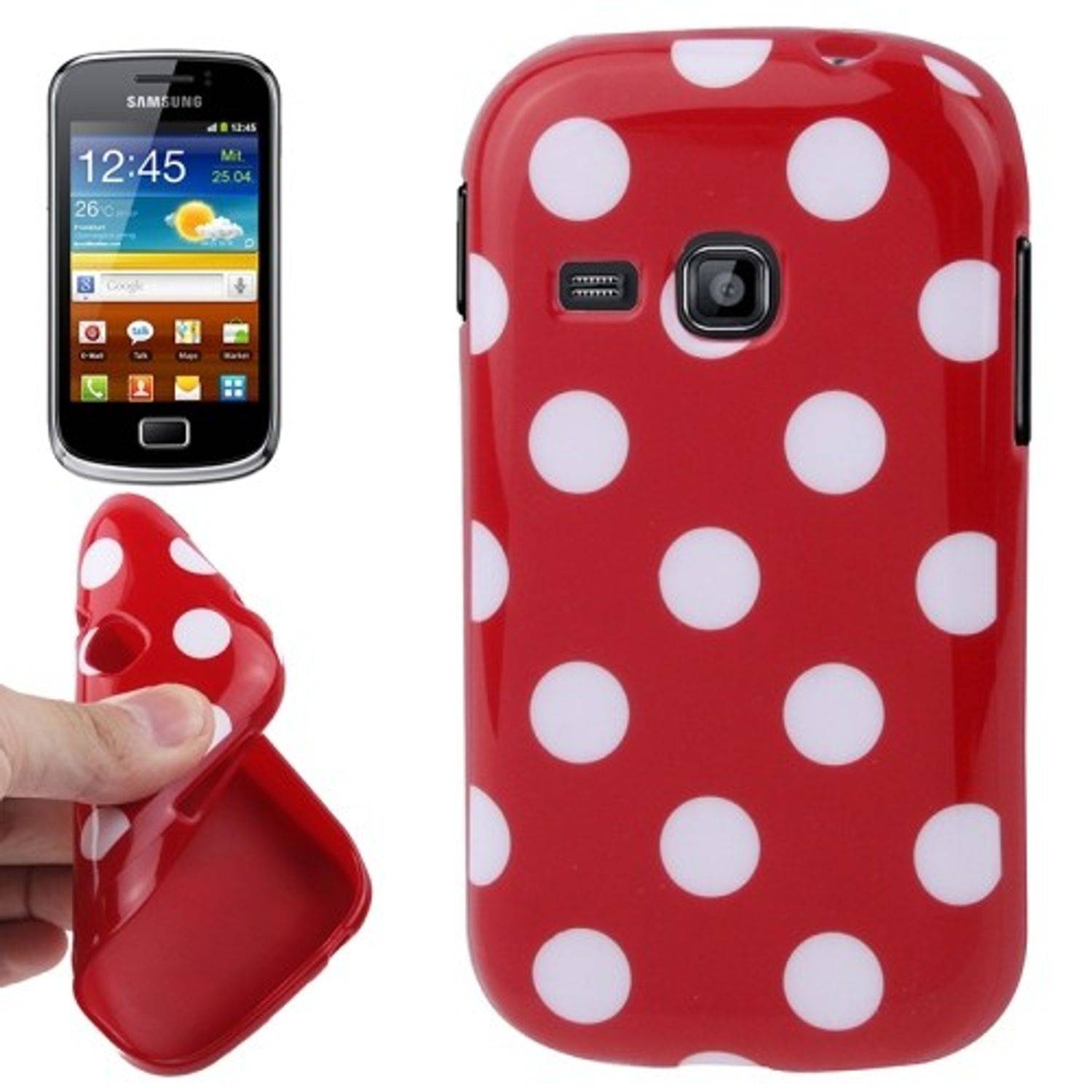 Samsung S6500 Handyhülle Backcover Rot