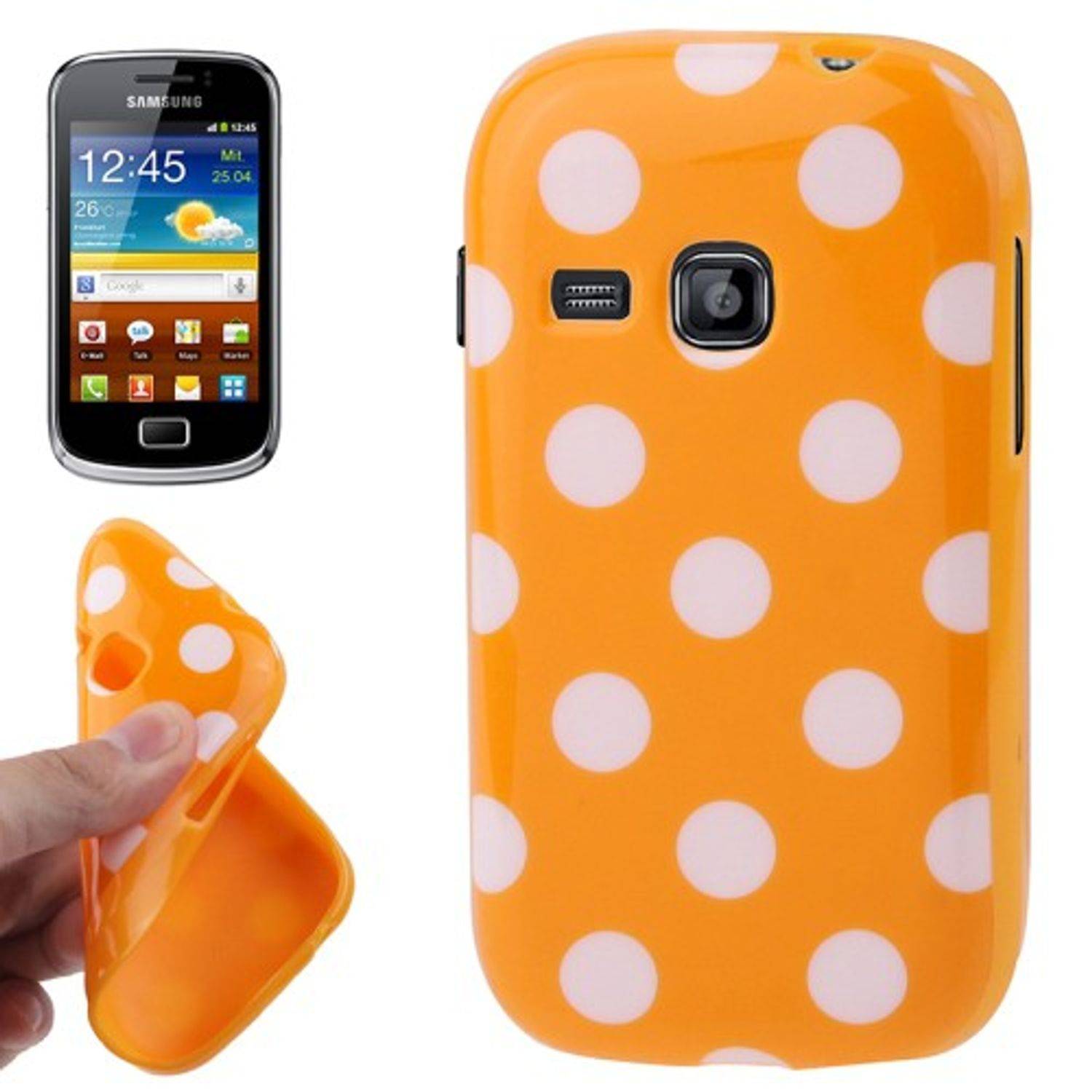 Samsung S6500 Handyhülle Backcover Orange