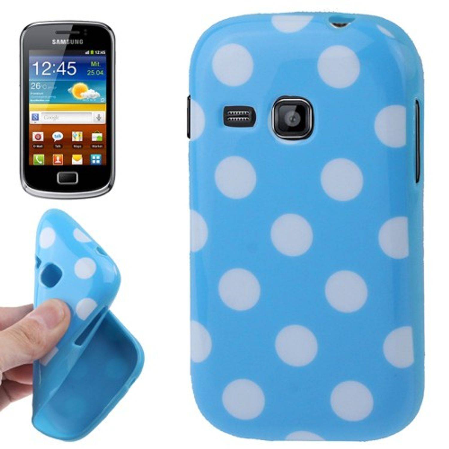 Samsung S6500 Handyhülle Backcover Blau