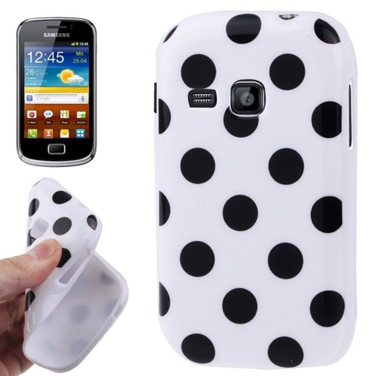 Samsung S6500 Handyhülle Backcover Weiß