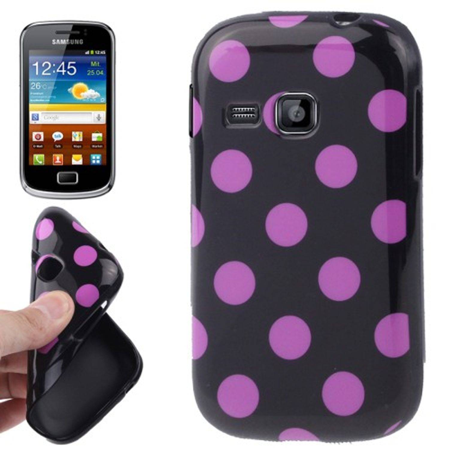Samsung S6500 Handyhülle Backcover Schwarz