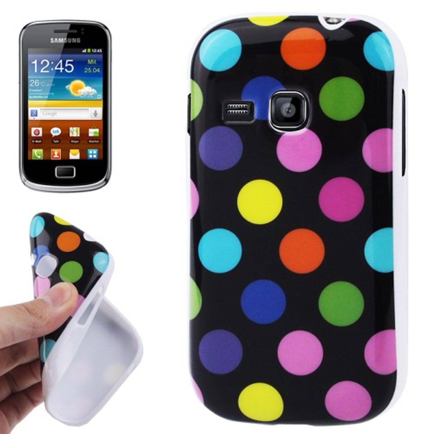 Samsung S6500 Handyhülle Backcover Schwarz