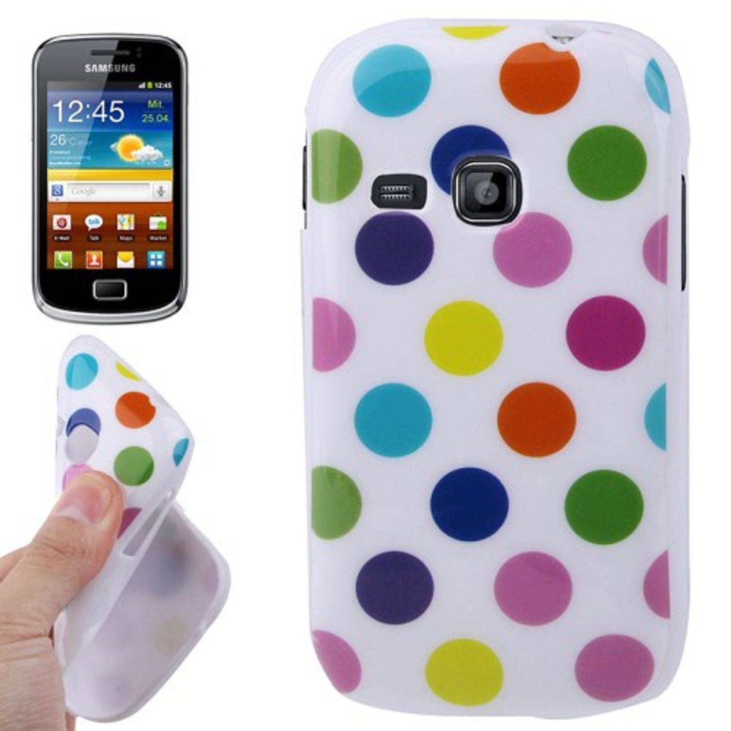 Samsung S6500 Handyhülle Backcover Weiß