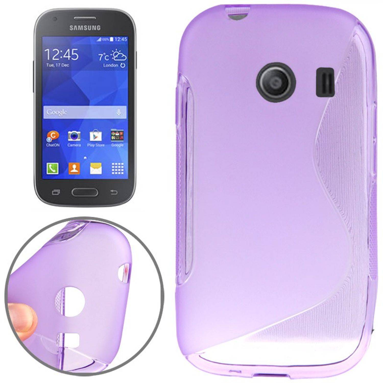 Samsung Galaxy Ace Style Handyhülle Backcover Violett