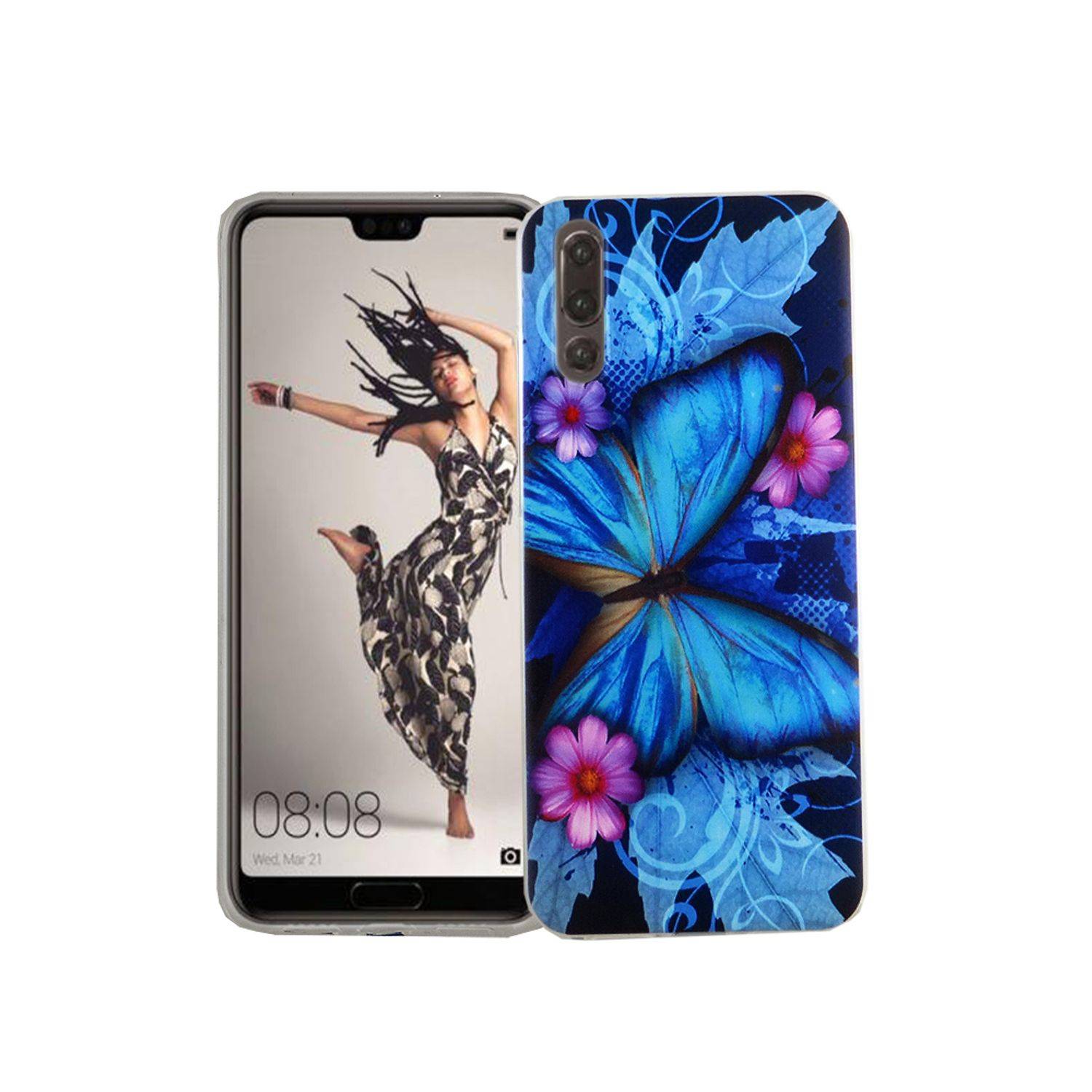 Huawei P20 Handyhülle Bumper Backcover Blau