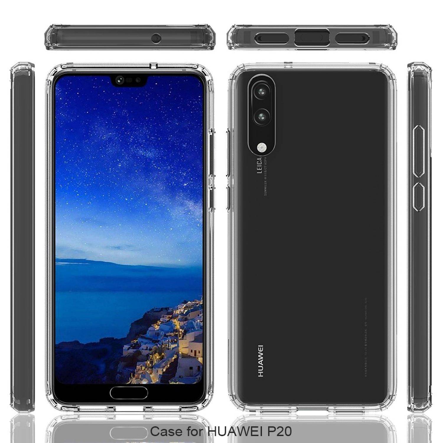 Huawei P20 Handyhülle Bumper Backcover Transparent