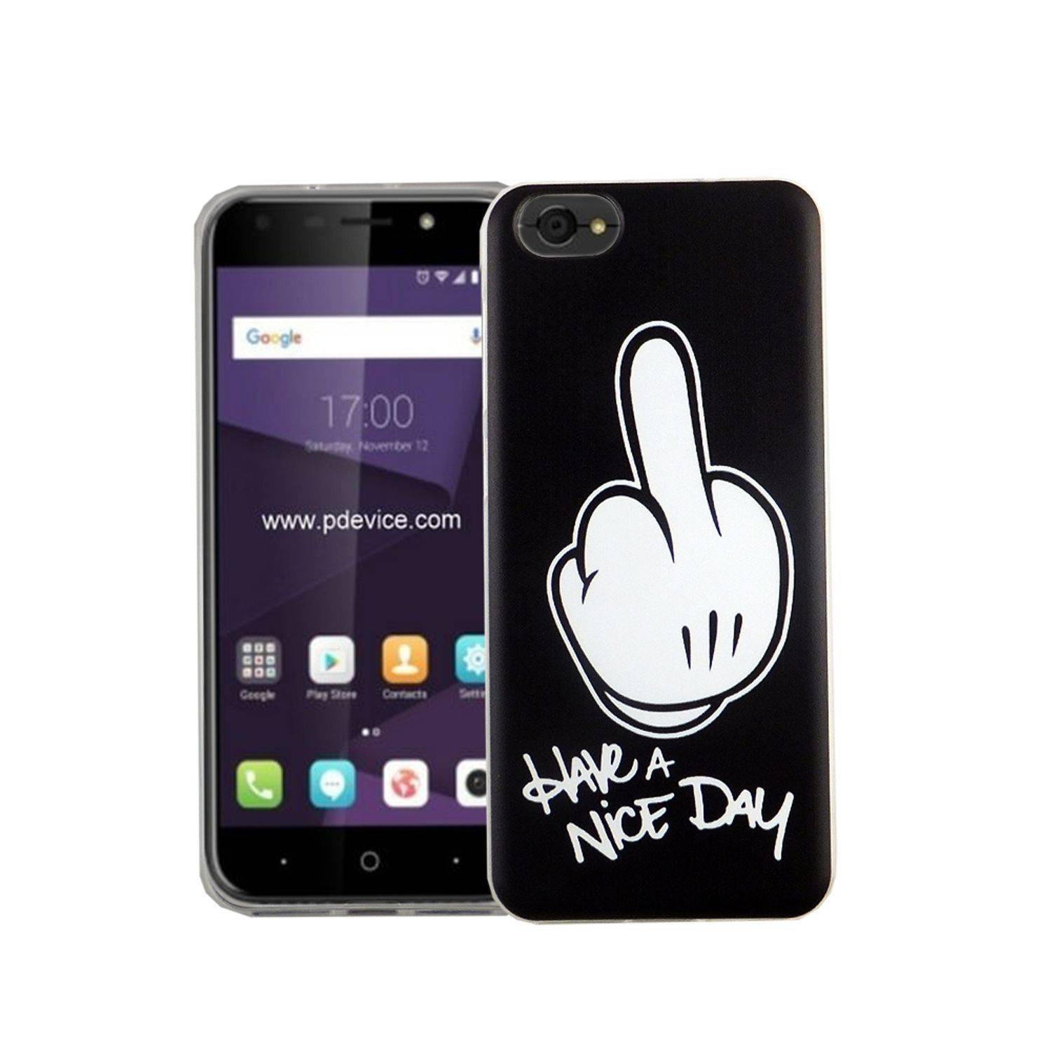 ZTE Blade A6 Lite Handyhülle Bumper Backcover Schwarz