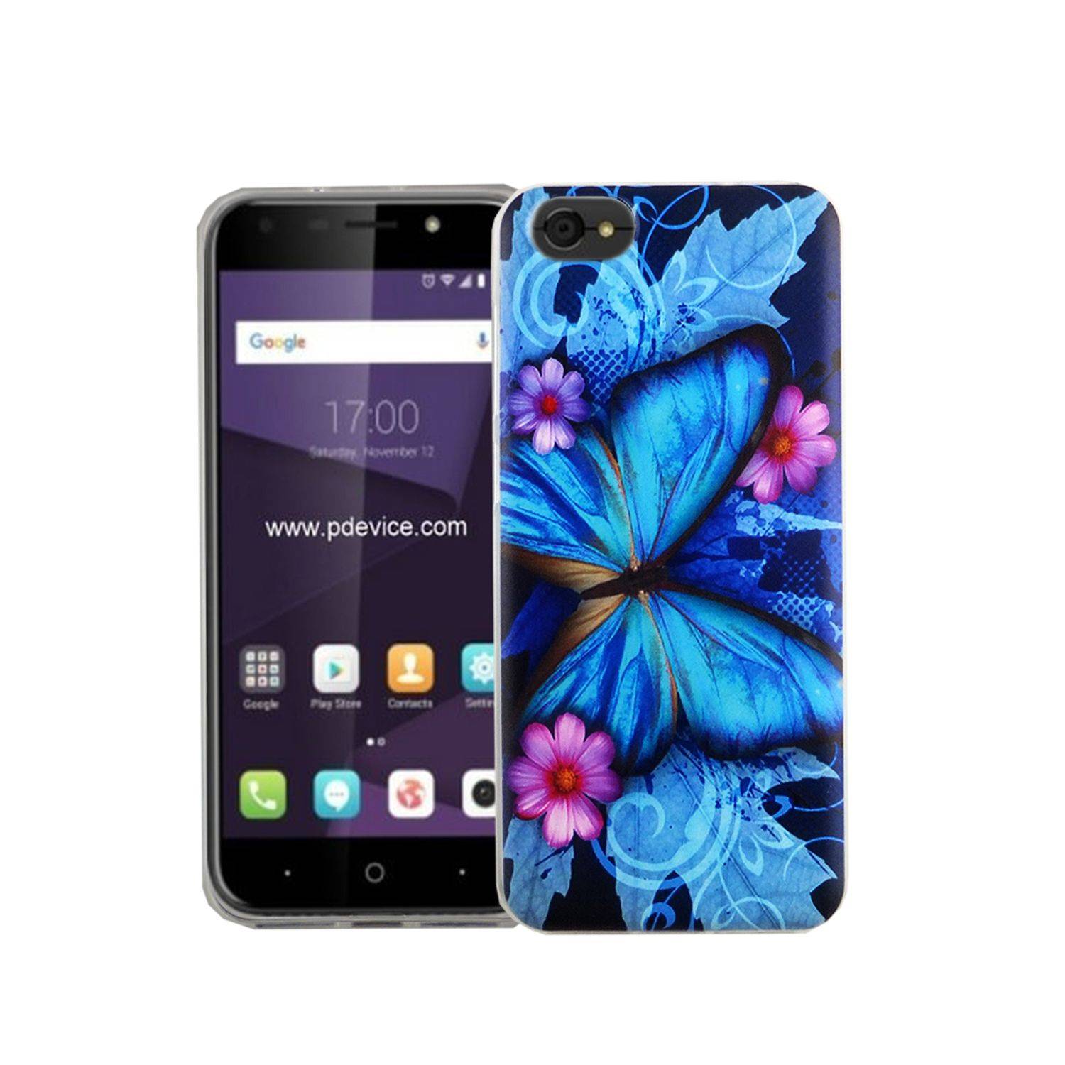ZTE Blade A6 Lite Handyhülle Bumper Backcover Blau