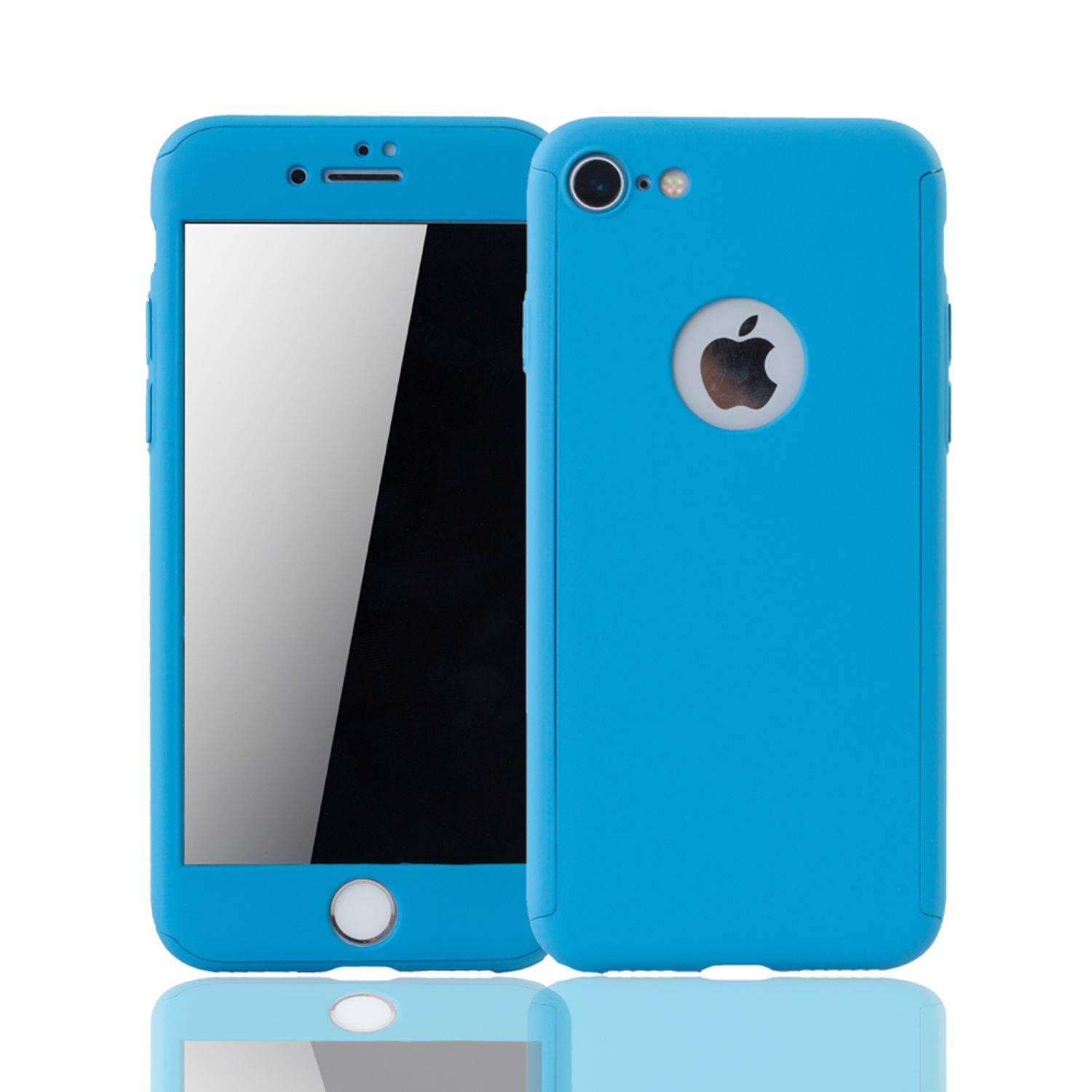 Apple iPhone 6 / 6s Plus Handyhülle 360 Grad Schutz Full Cover Blau
