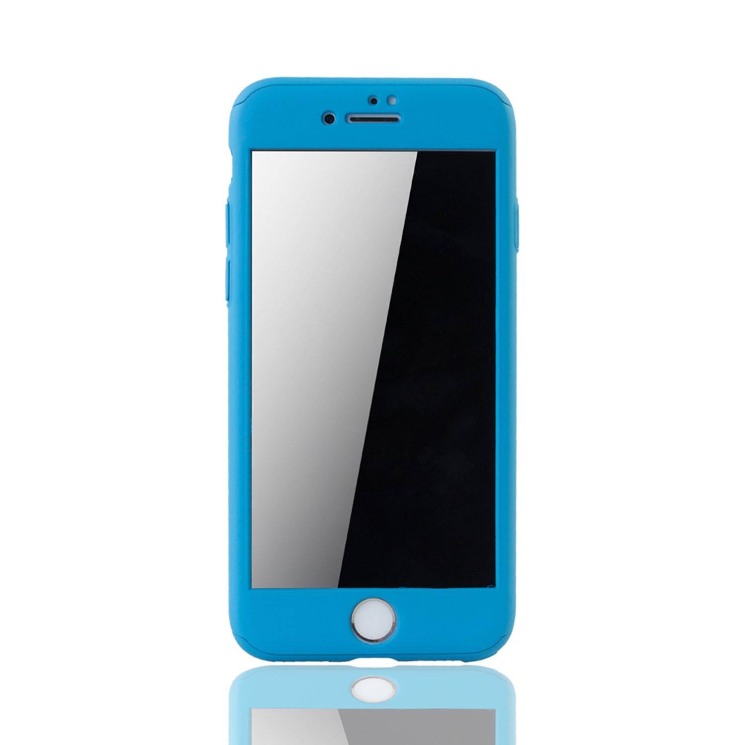 Apple iPhone 6 / 6s Plus Handyhülle 360 Grad Schutz Full Cover Blau