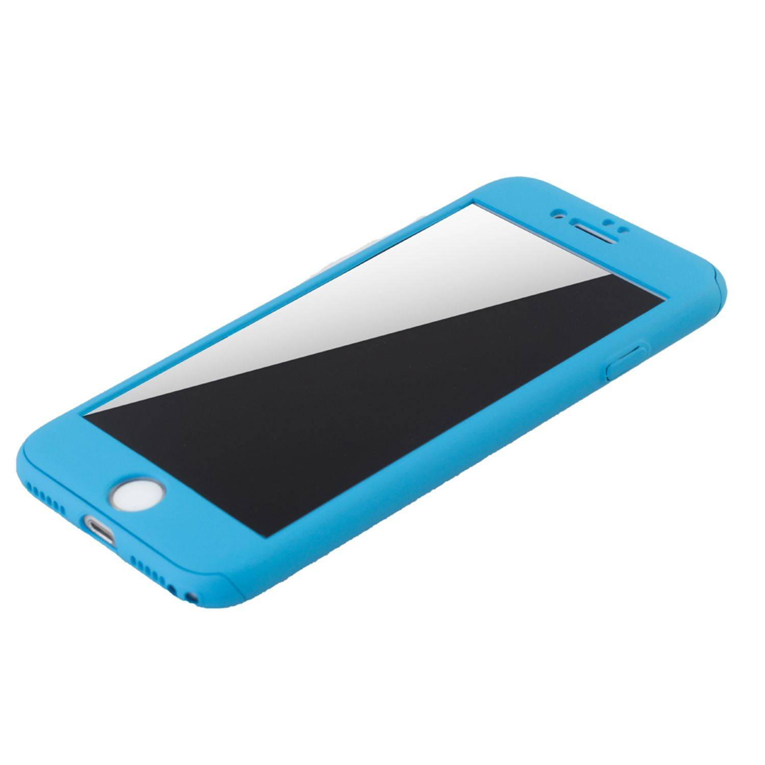 Apple iPhone 6 / 6s Plus Handyhülle 360 Grad Schutz Full Cover Blau