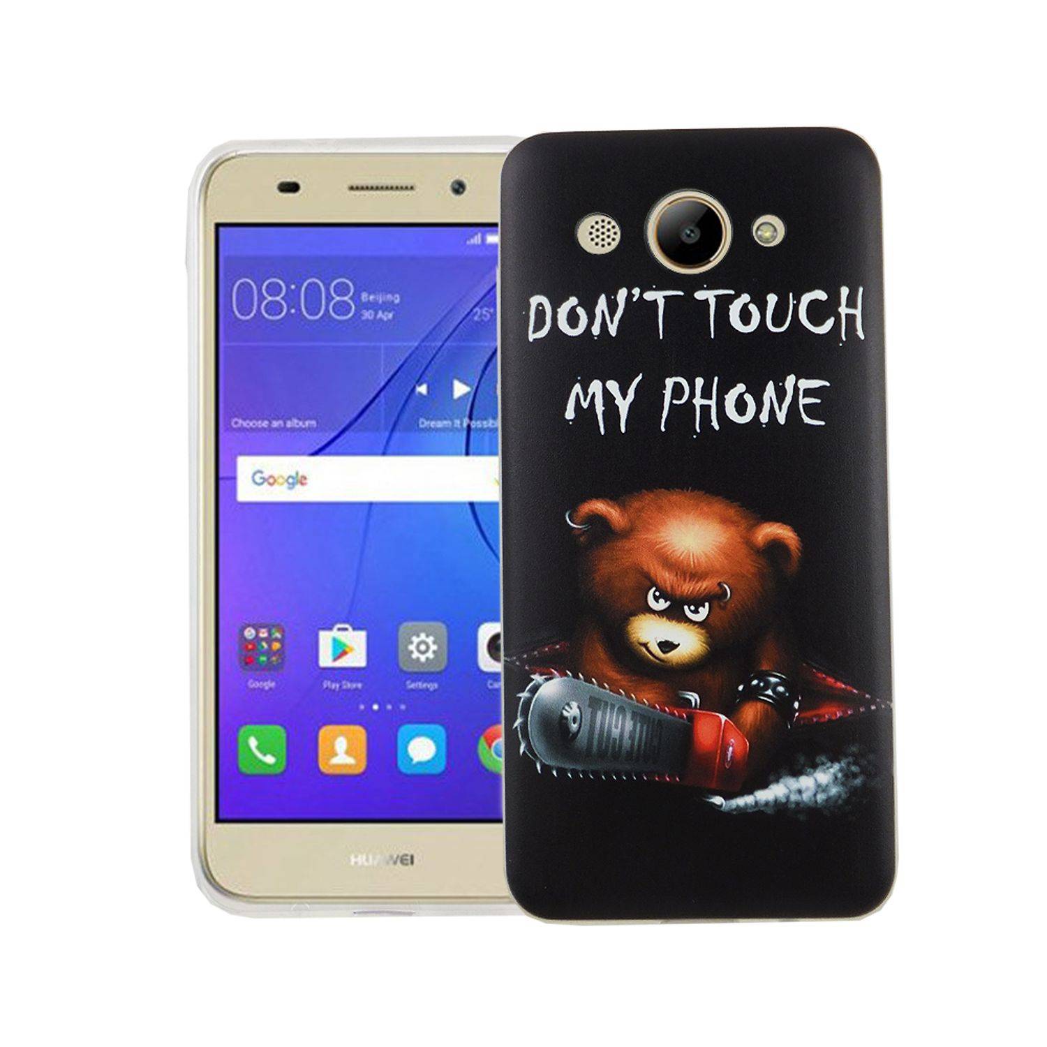 Huawei Y3 (2017) Handyhülle Bumper Backcover Schwarz