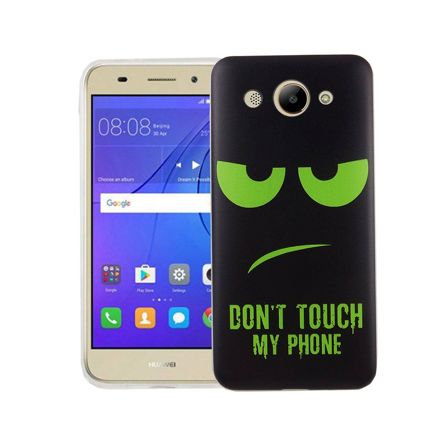 Huawei Y3 (2017) Handyhülle Bumper Backcover Schwarz