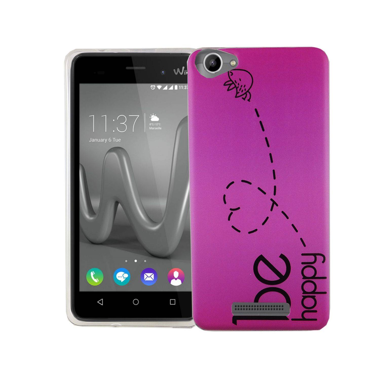 Wiko Lenny 3 Max Handyhülle Bumper Backcover Rosa