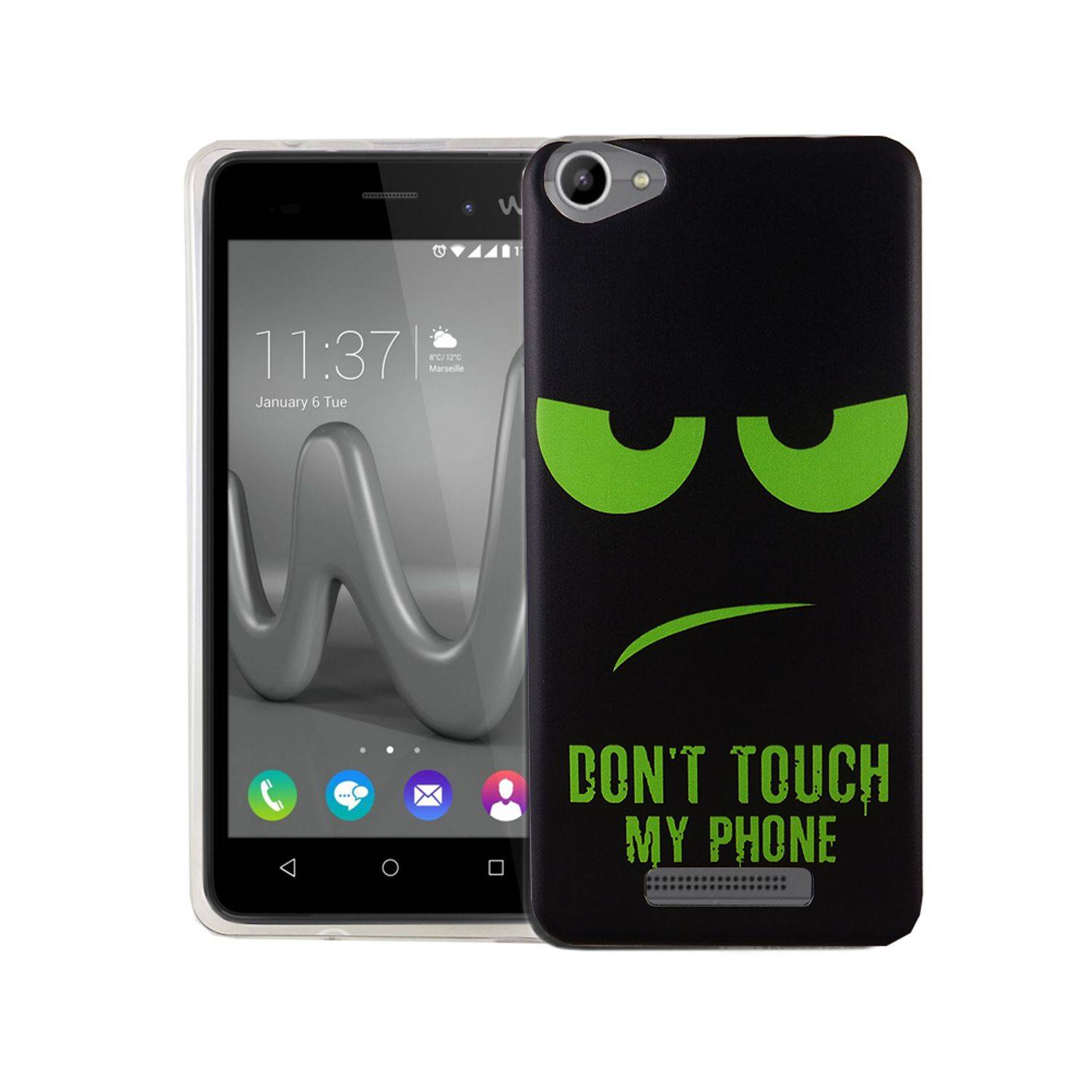 Wiko Lenny 3 Max Handyhülle Bumper Backcover Schwarz