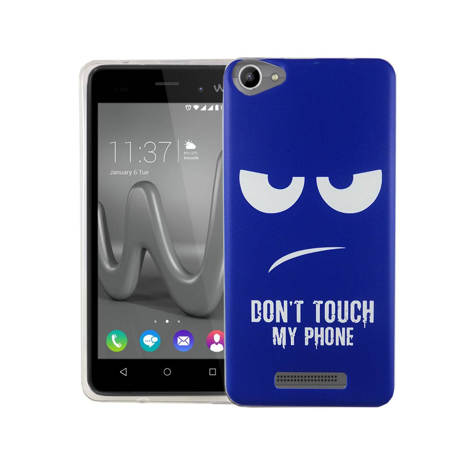 Wiko Jerry Max Handyhülle Bumper Backcover Blau