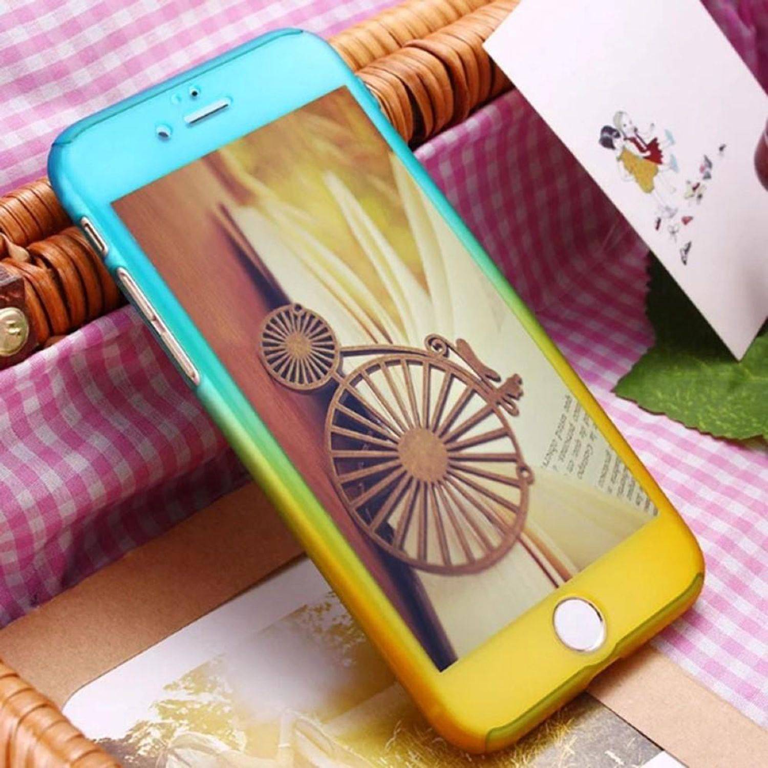 Samsung Galaxy S7 Handyhülle 360 Grad Schutz Full Cover Mehrfarbig