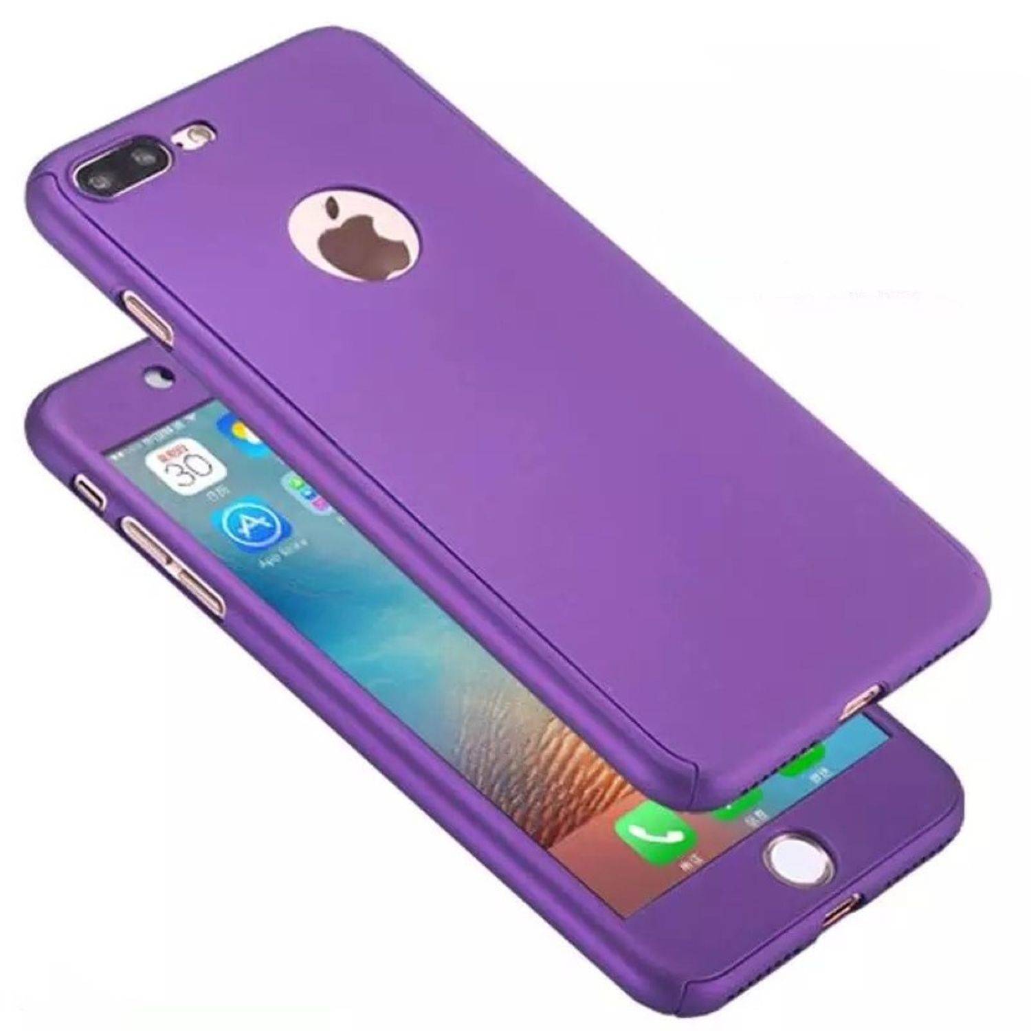 Samsung Galaxy S7 Handyhülle 360 Grad Schutz Full Cover Violett