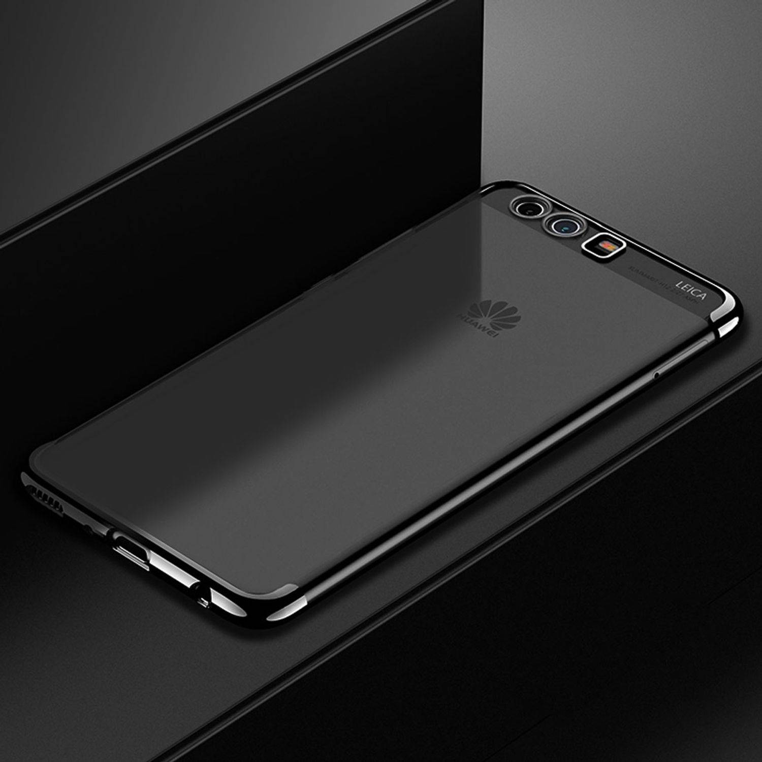 Huawei P10 Handyhülle Backcover Schwarz