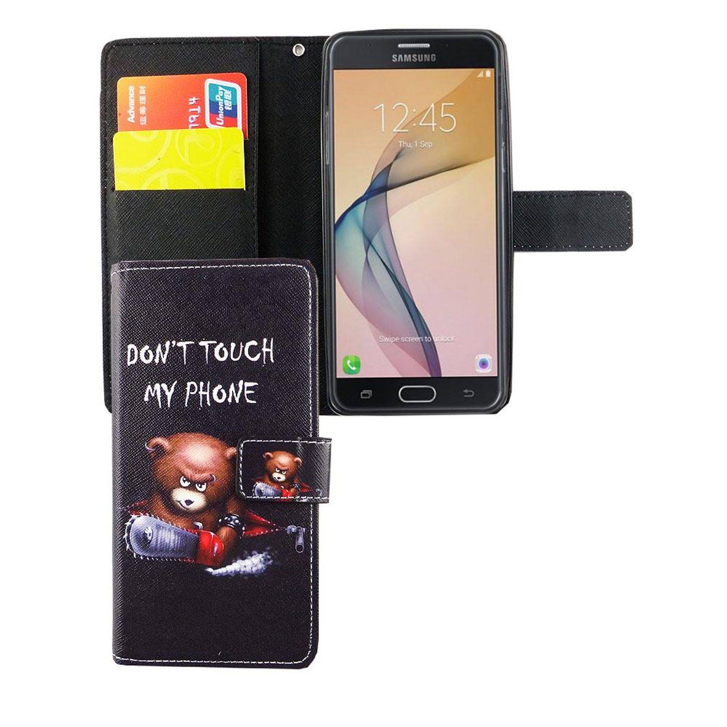 Samsung Galaxy J5 Prime Handyhülle Bookcover Schwarz