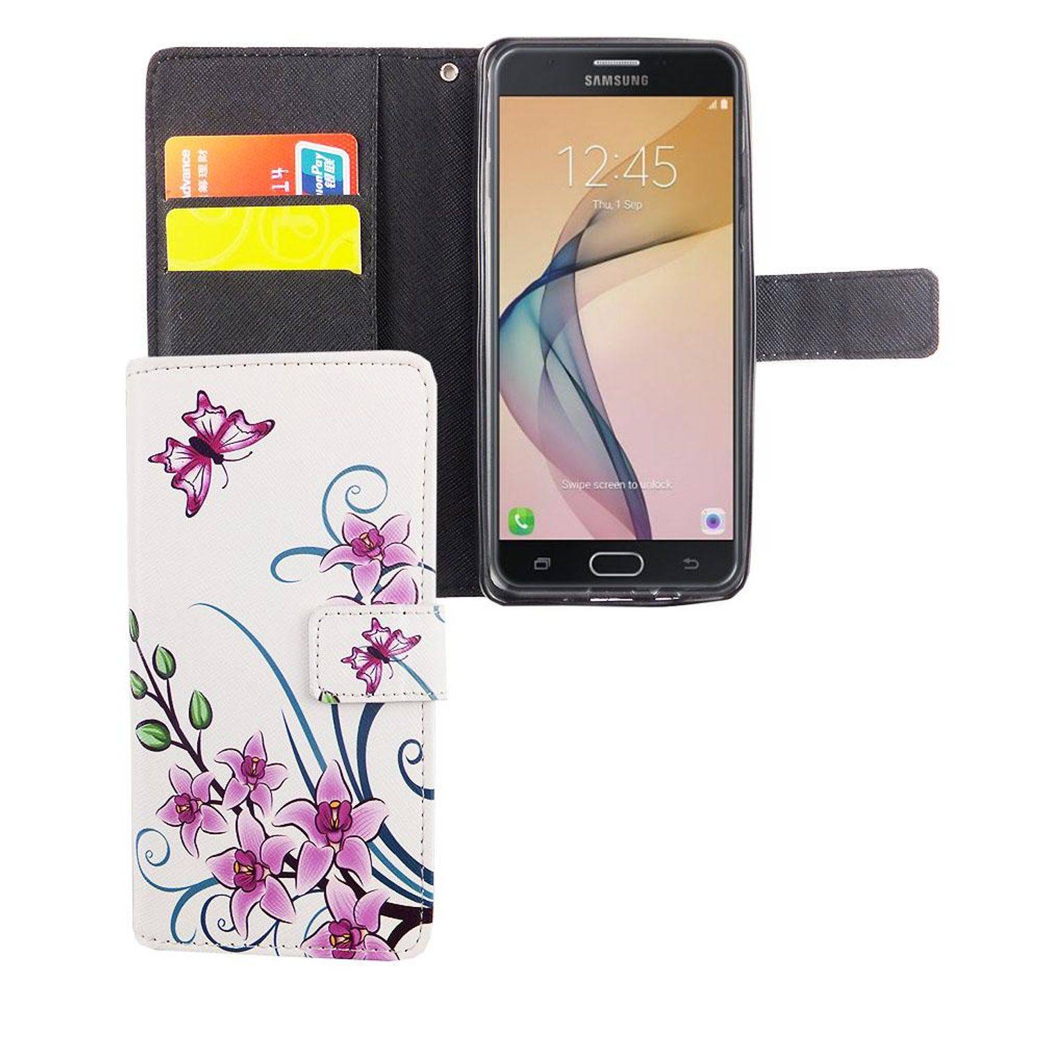 Samsung Galaxy J5 Prime Handyhülle Bookcover Weiß
