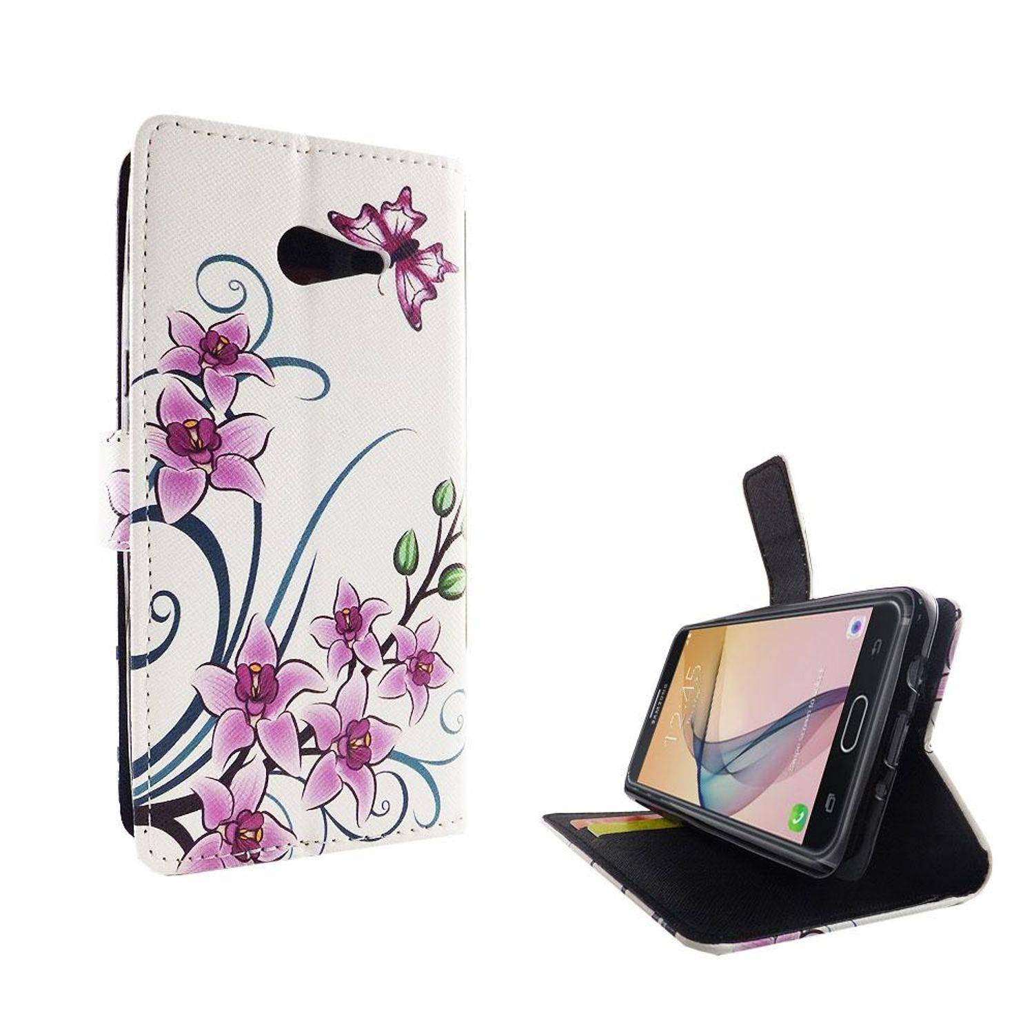 Samsung Galaxy J5 Prime Handyhülle Bookcover Weiß