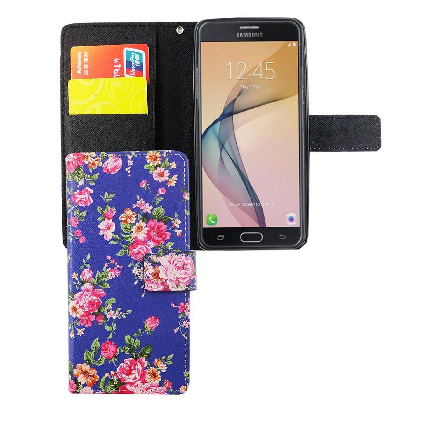 Samsung Galaxy J5 Prime Handyhülle Bookcover Blau