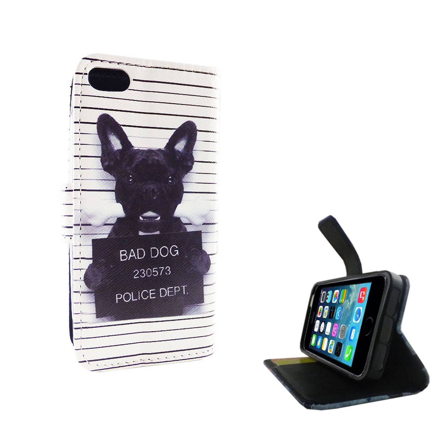 Apple iPhone 5 / 5s / SE Handyhülle Bookcover Weiß