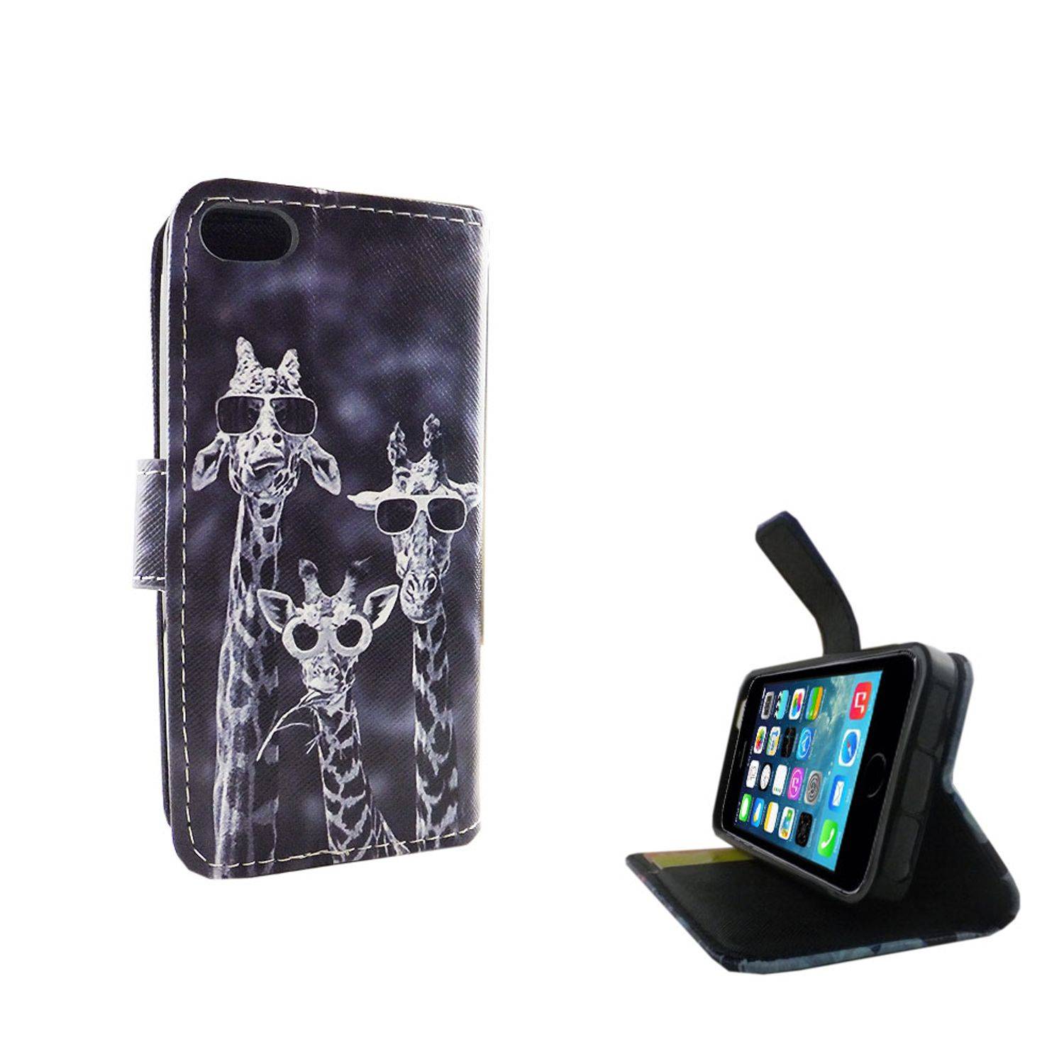 Apple iPhone 5 / 5s / SE Handyhülle Bookcover Mehrfarbig