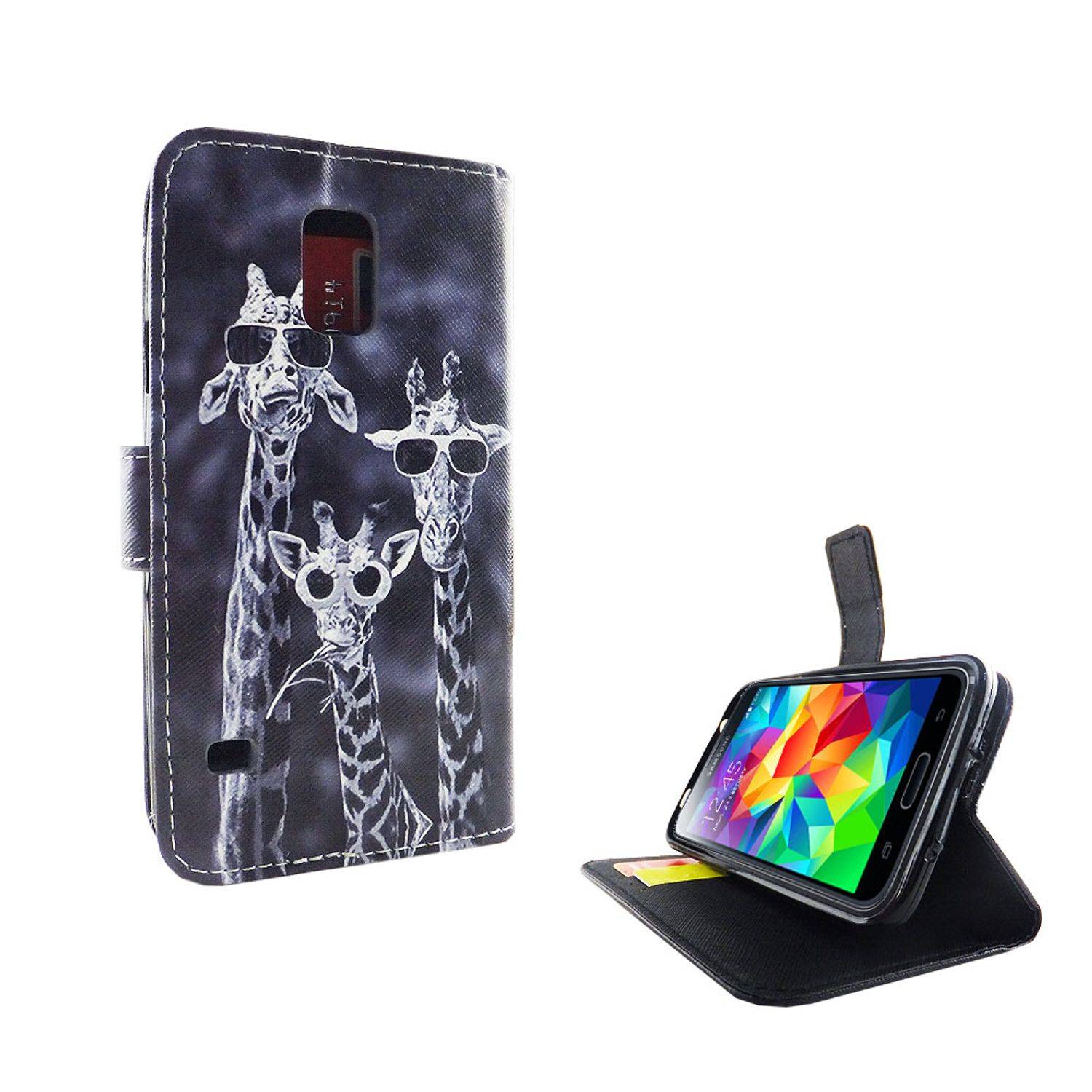 Samsung Galaxy S5 / S5 Neo Handyhülle Bookcover Mehrfarbig