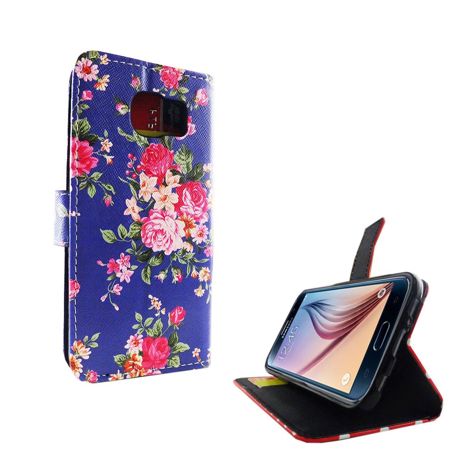 Samsung Galaxy S6 Handyhülle Bookcover Blau