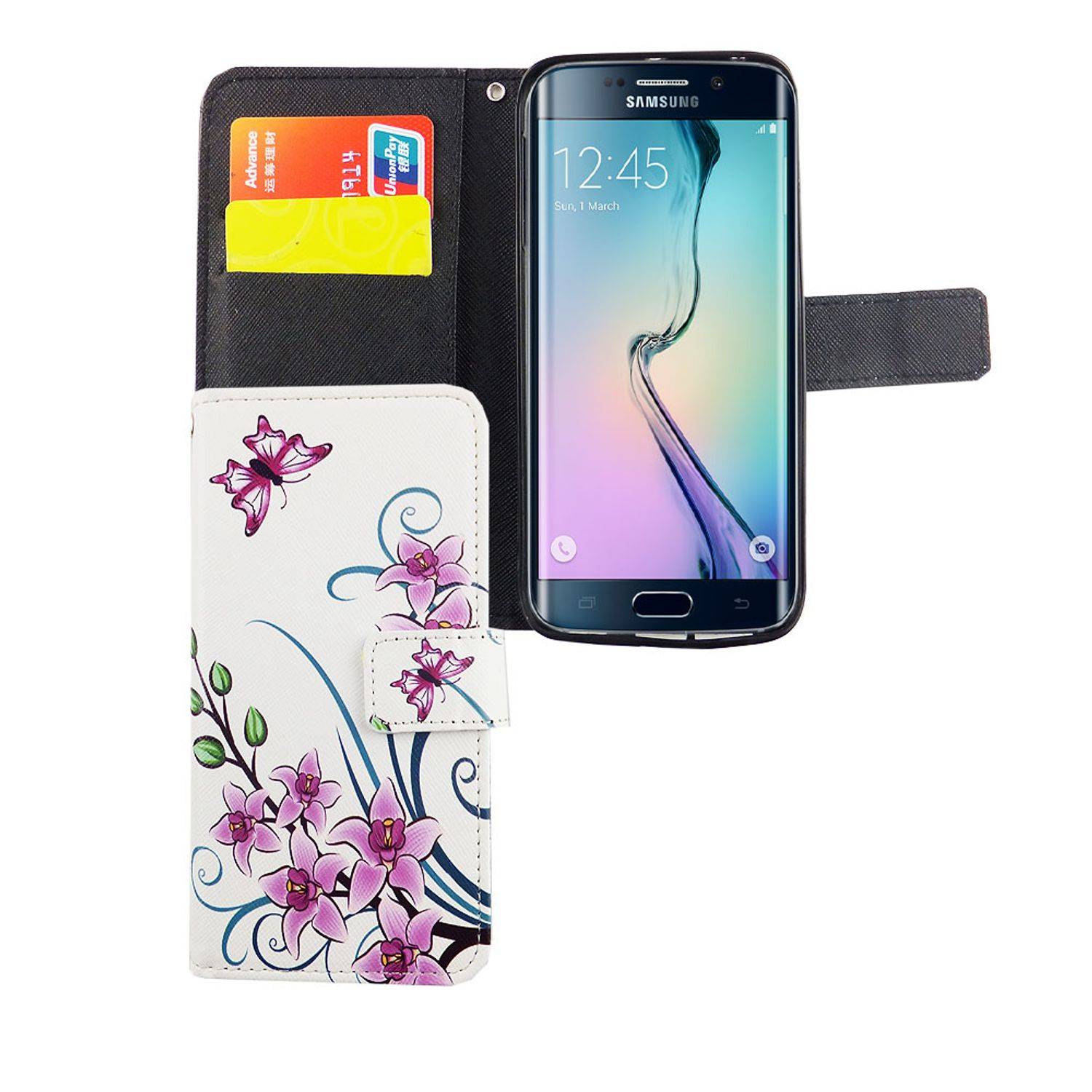 Samsung Galaxy S6 Edge Handyhülle Bookcover Weiß