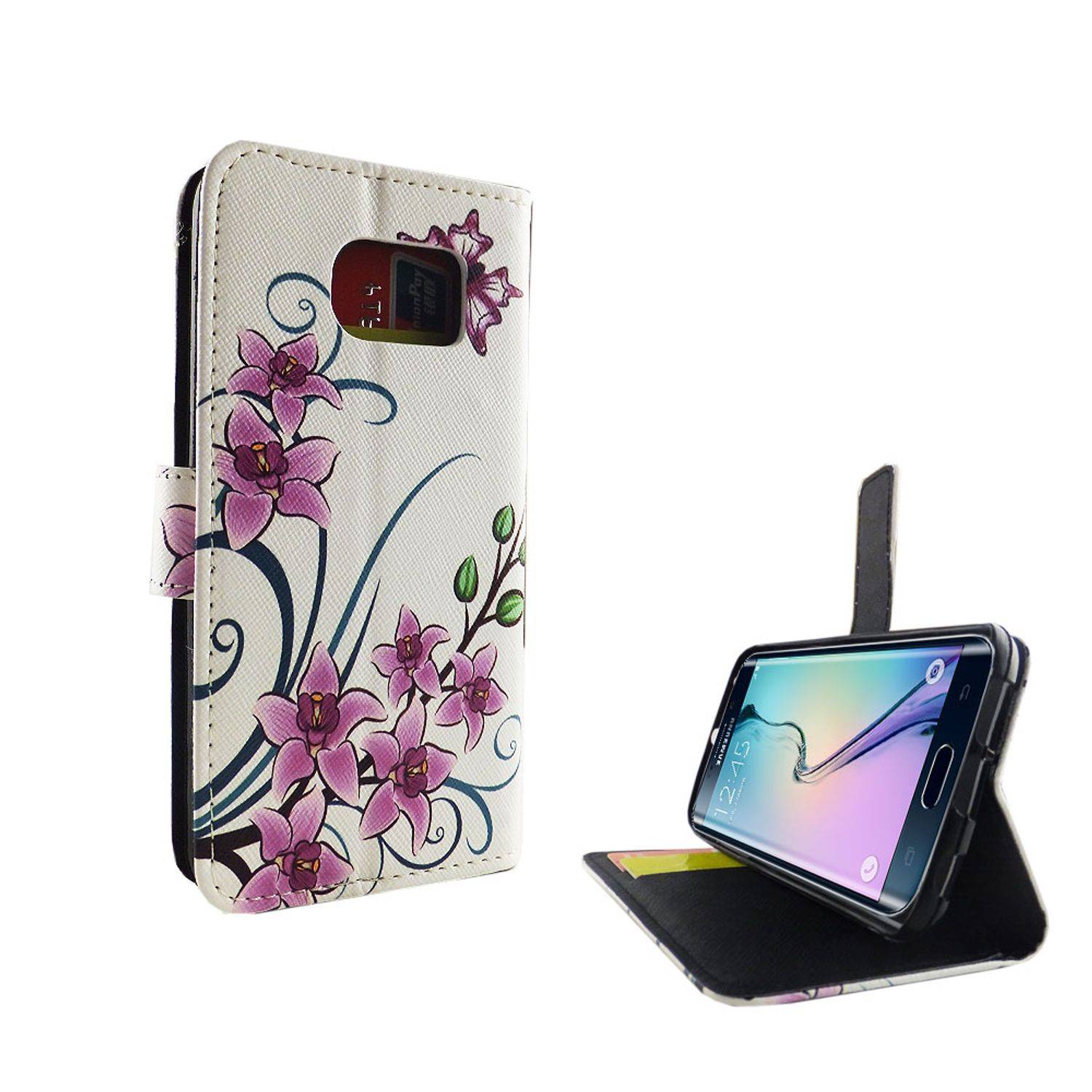 Samsung Galaxy S6 Edge Handyhülle Bookcover Weiß