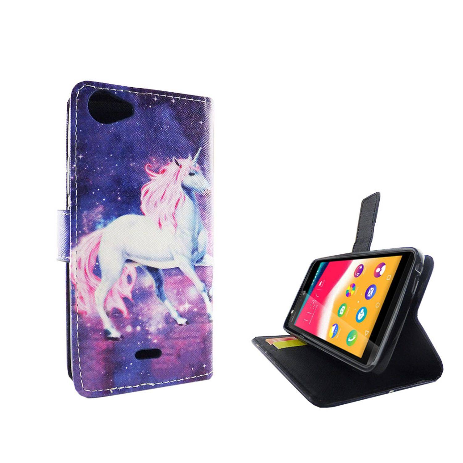 Wiko Rainbow Jam Handyhülle Bookcover Rosa