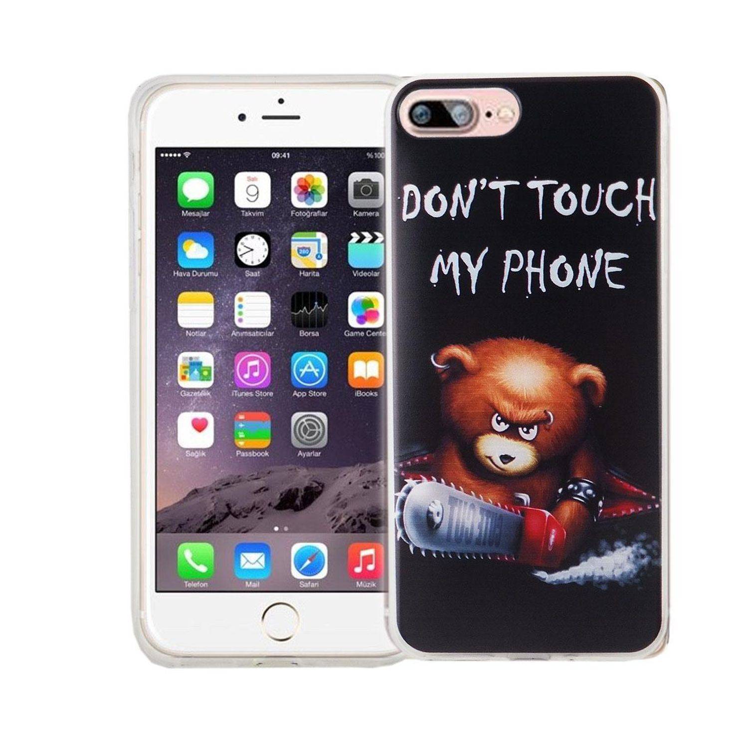 Apple iPhone 8 Plus Handyhülle Bumper Backcover Schwarz