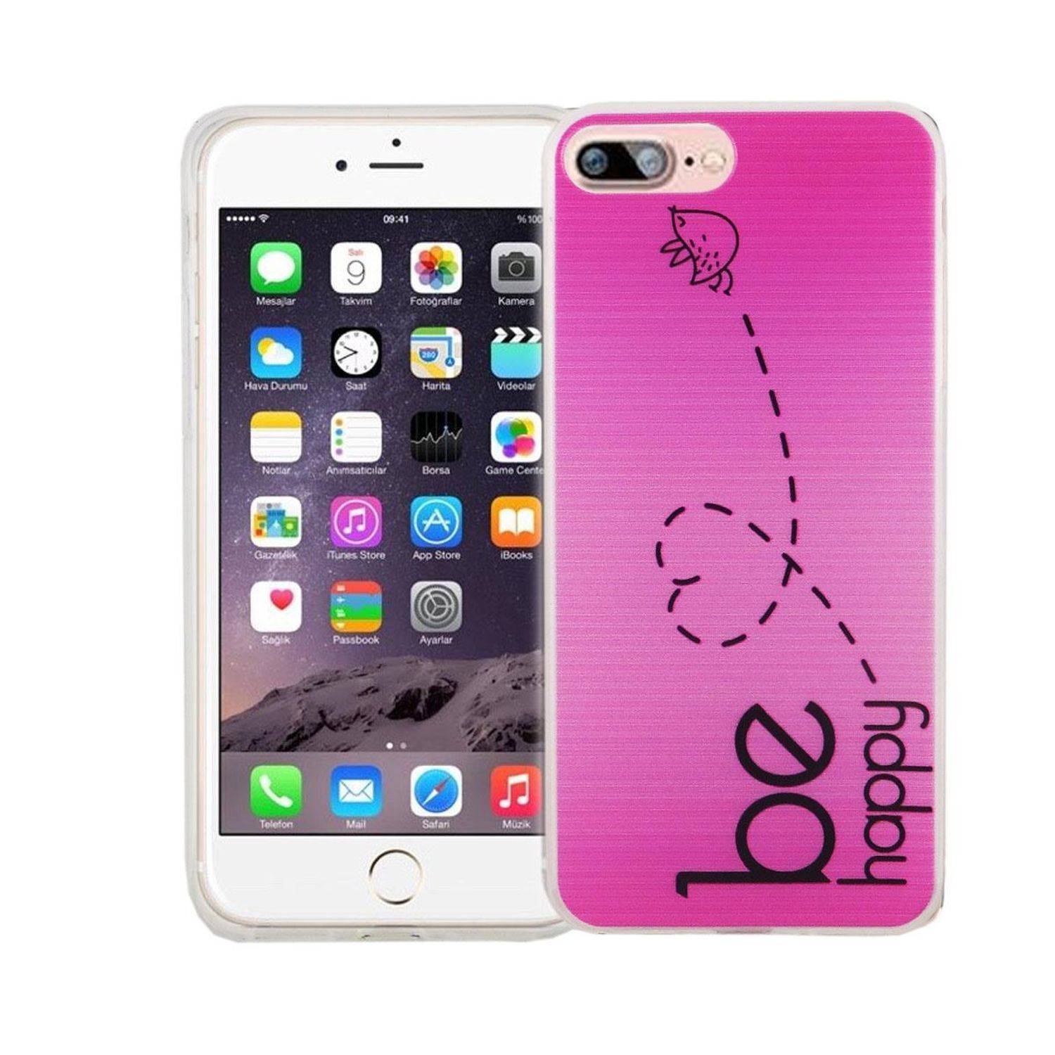 Apple iPhone 8 Plus Handyhülle Bumper Backcover Rosa