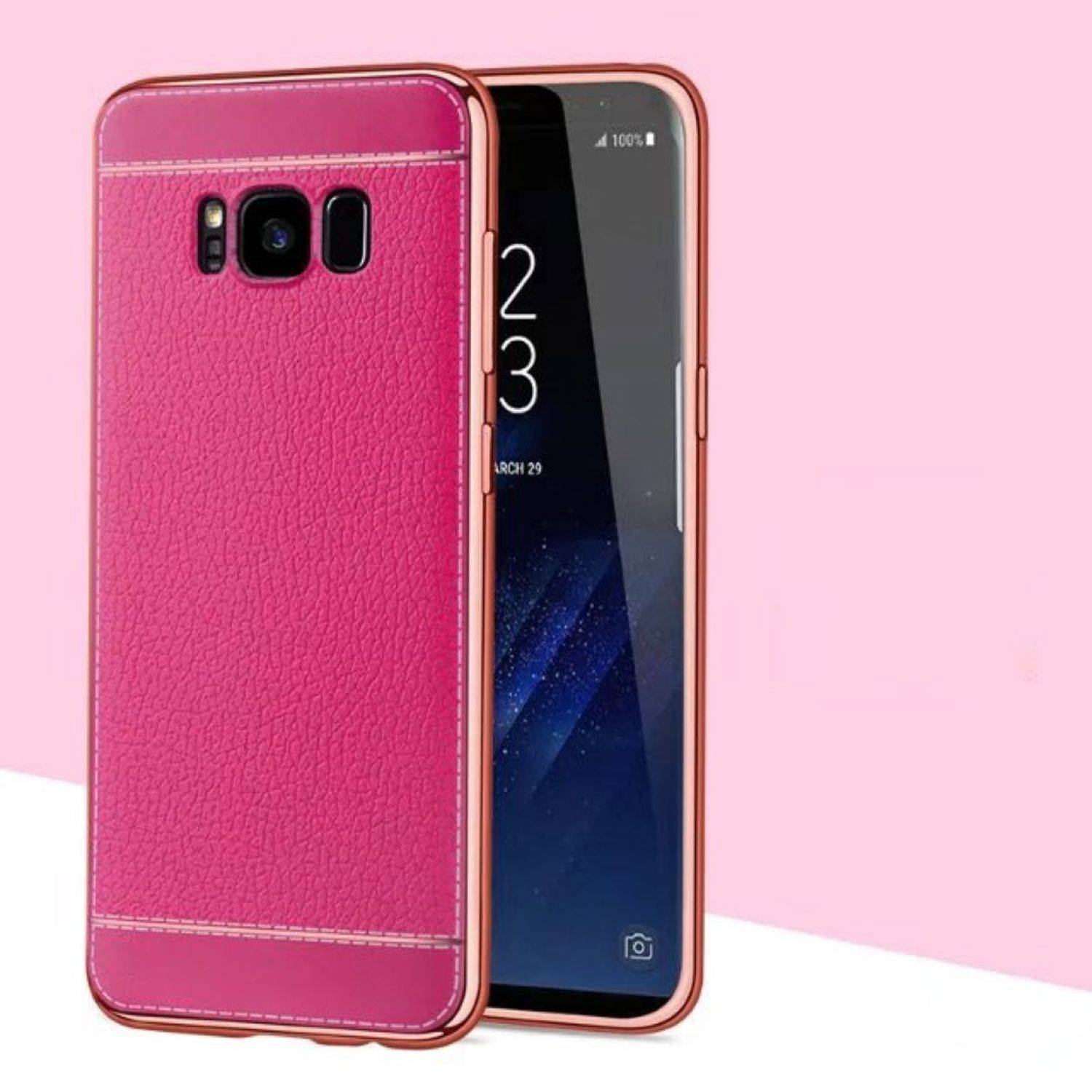 Samsung Galaxy S7 Edge Handyhülle Backcover Rosa