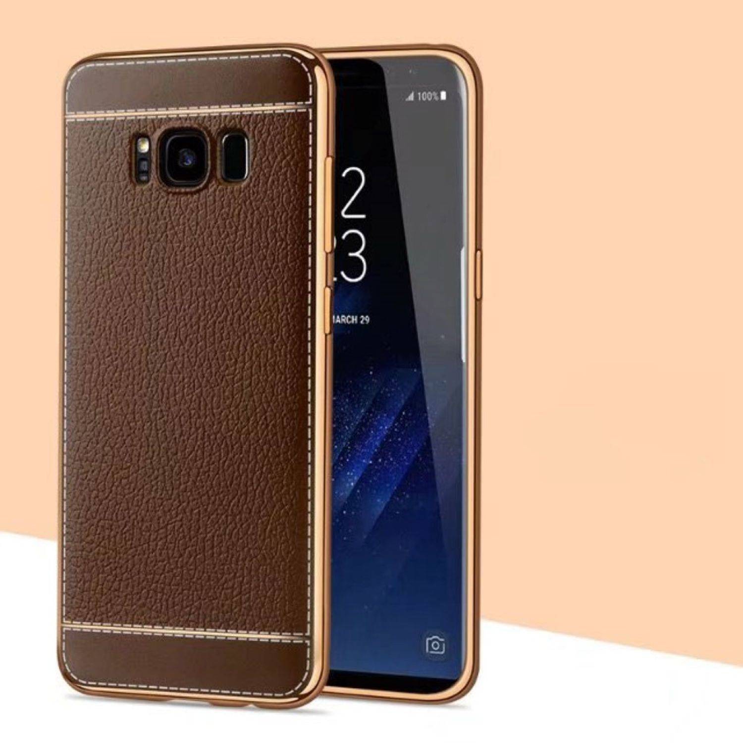Samsung Galaxy S8 Handyhülle Backcover Braun