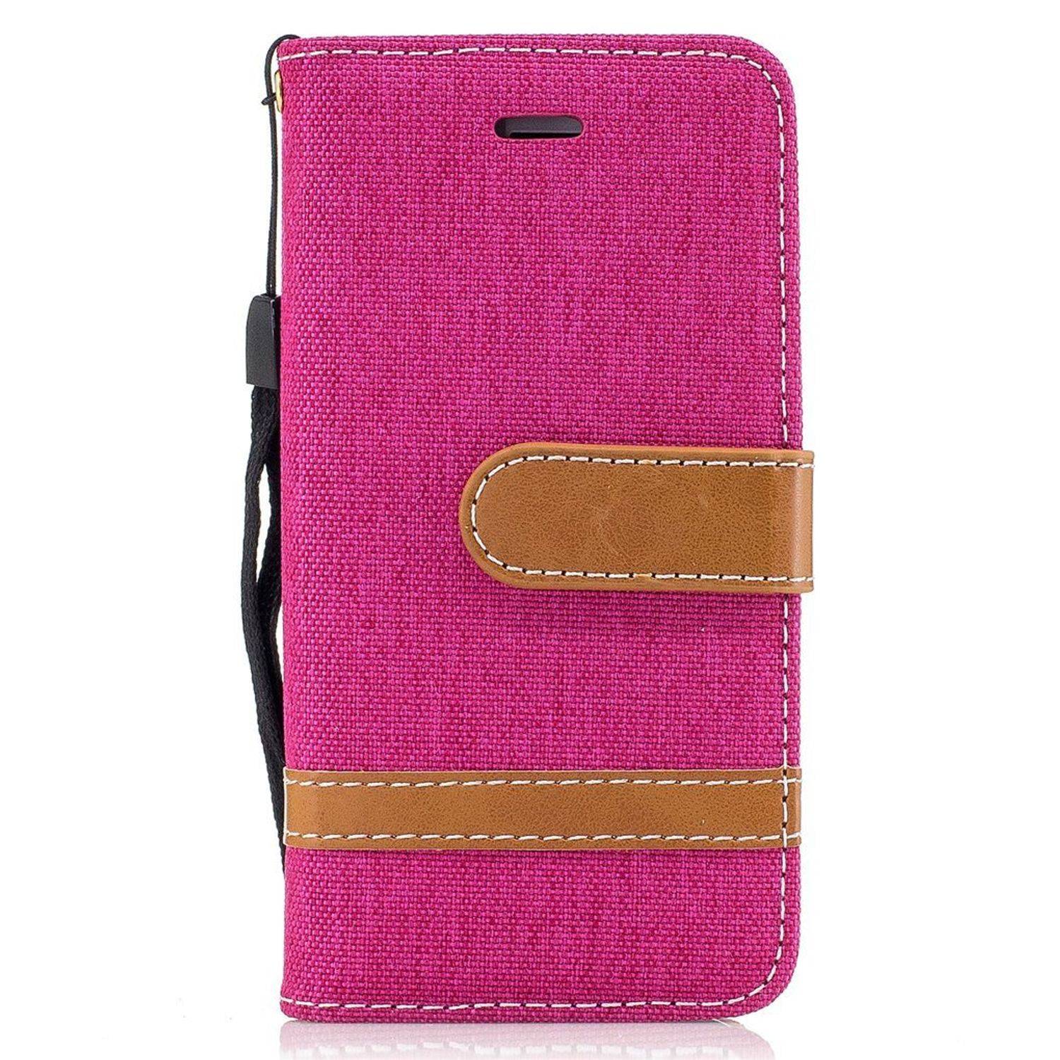 Apple iPhone 5 / 5s / SE Handyhülle Bookcover Rosa