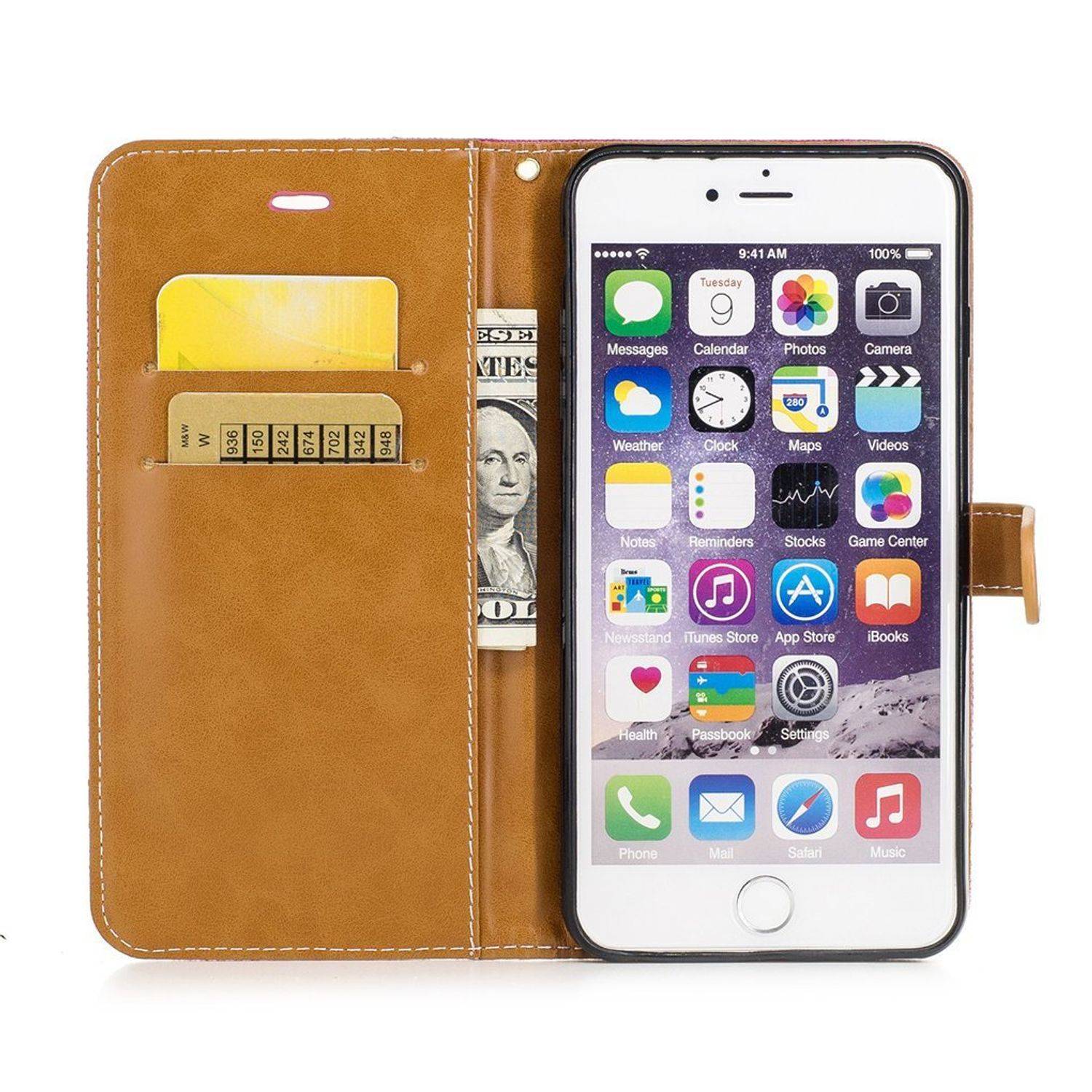 Apple iPhone 6 / 6s Handyhülle Bookcover Rosa