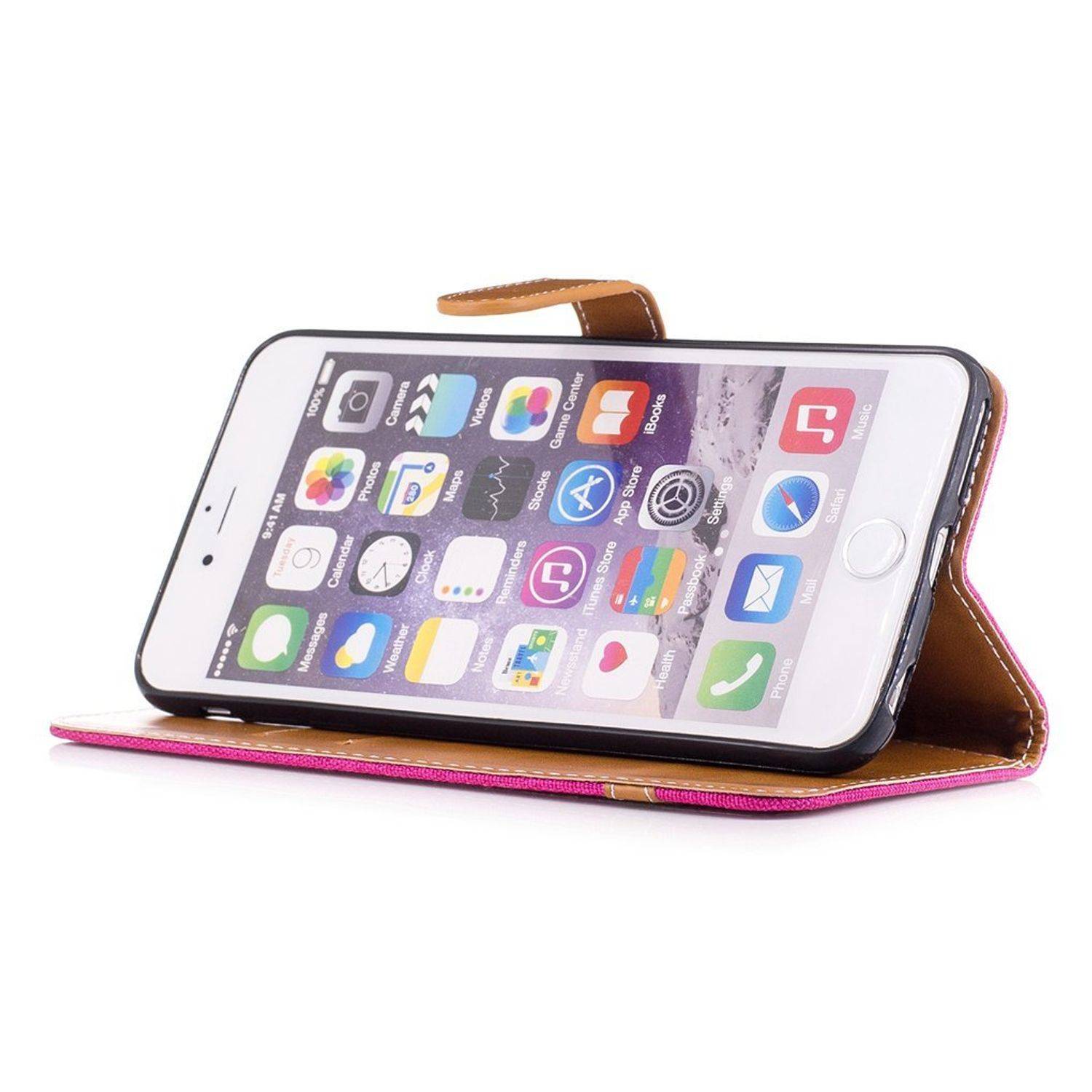 Apple iPhone 6 / 6s Handyhülle Bookcover Rosa