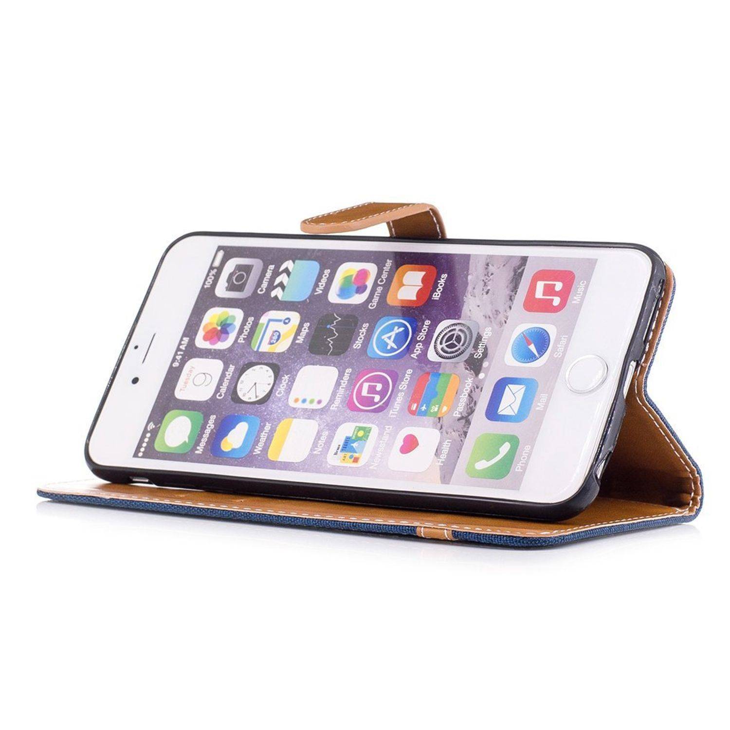 Apple iPhone 6 / 6s Handyhülle Bookcover Blau