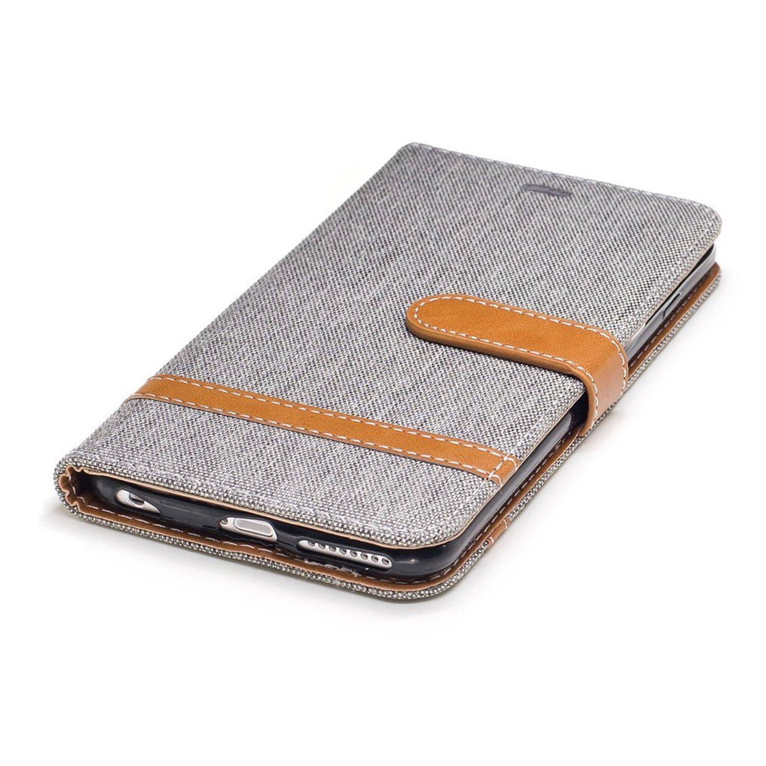 Apple iPhone 6 / 6s Handyhülle Bookcover Grau