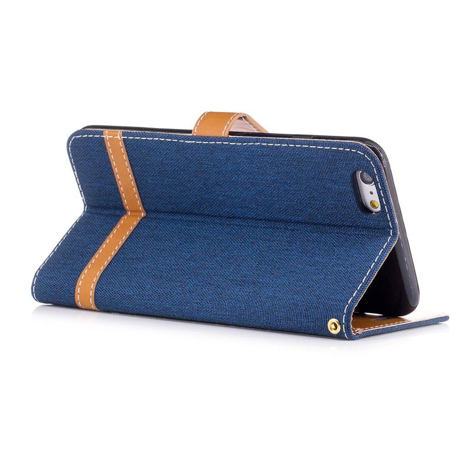 Apple iPhone 6 Plus / 6s Plus Handyhülle Bookcover Blau