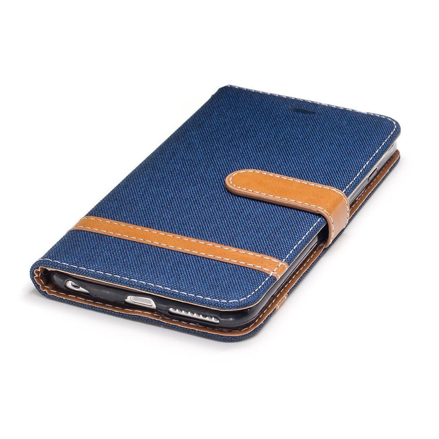 Apple iPhone 6 Plus / 6s Plus Handyhülle Bookcover Blau