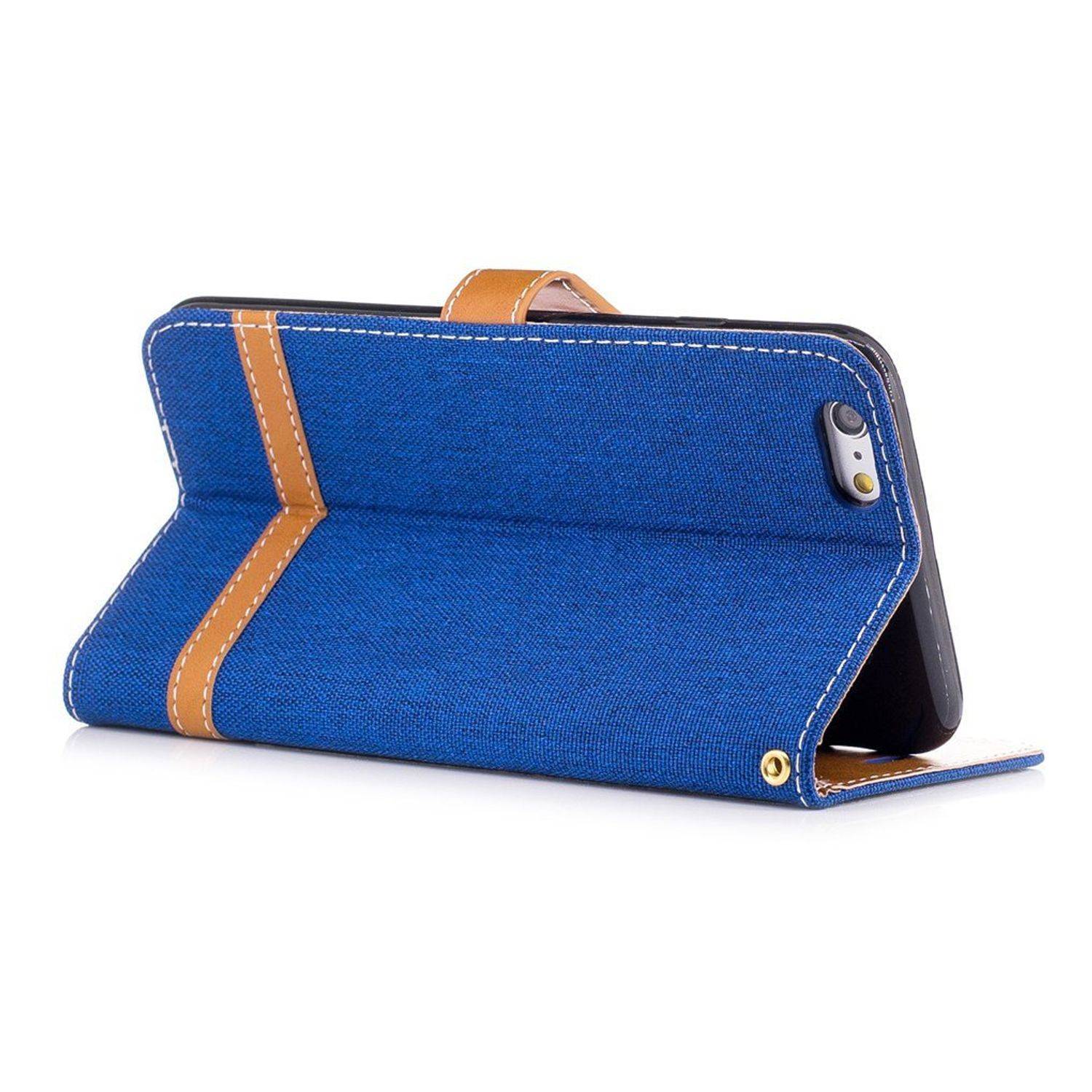 Apple iPhone 6 Plus / 6s Plus Handyhülle Bookcover Blau