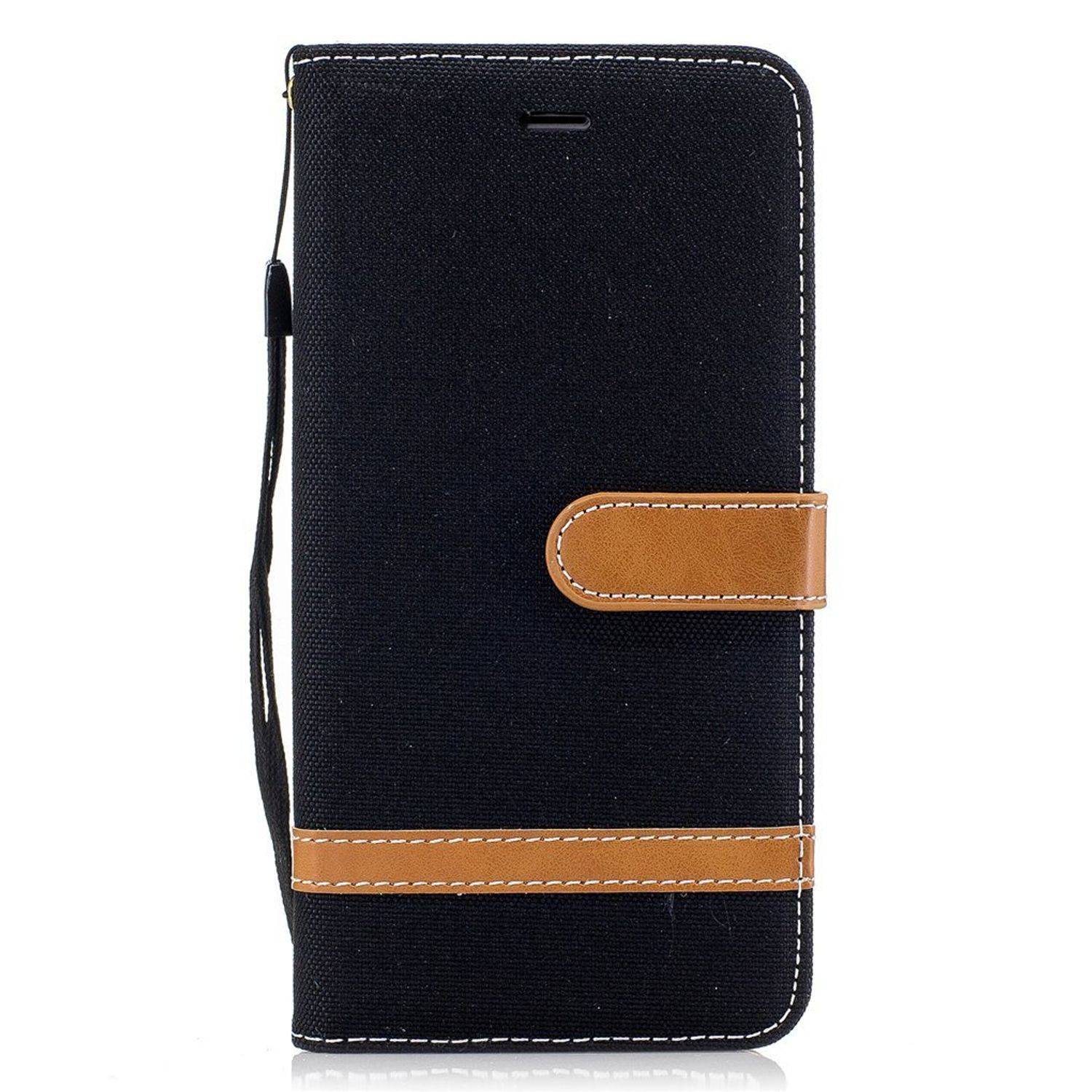 Apple iPhone 6 Plus / 6s Plus Handyhülle Bookcover Schwarz