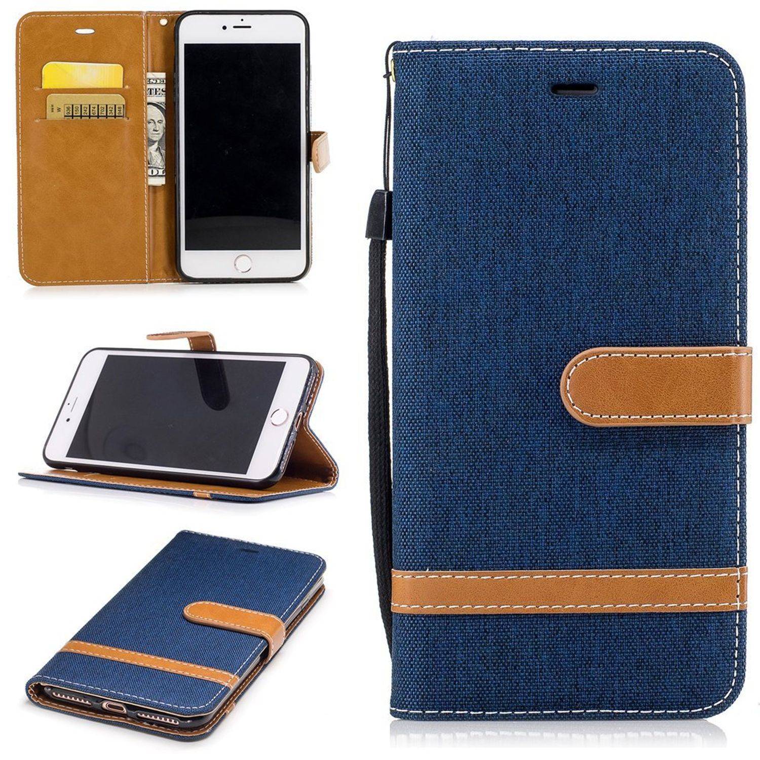 Apple iPhone 7 Plus Handyhülle Bookcover Blau