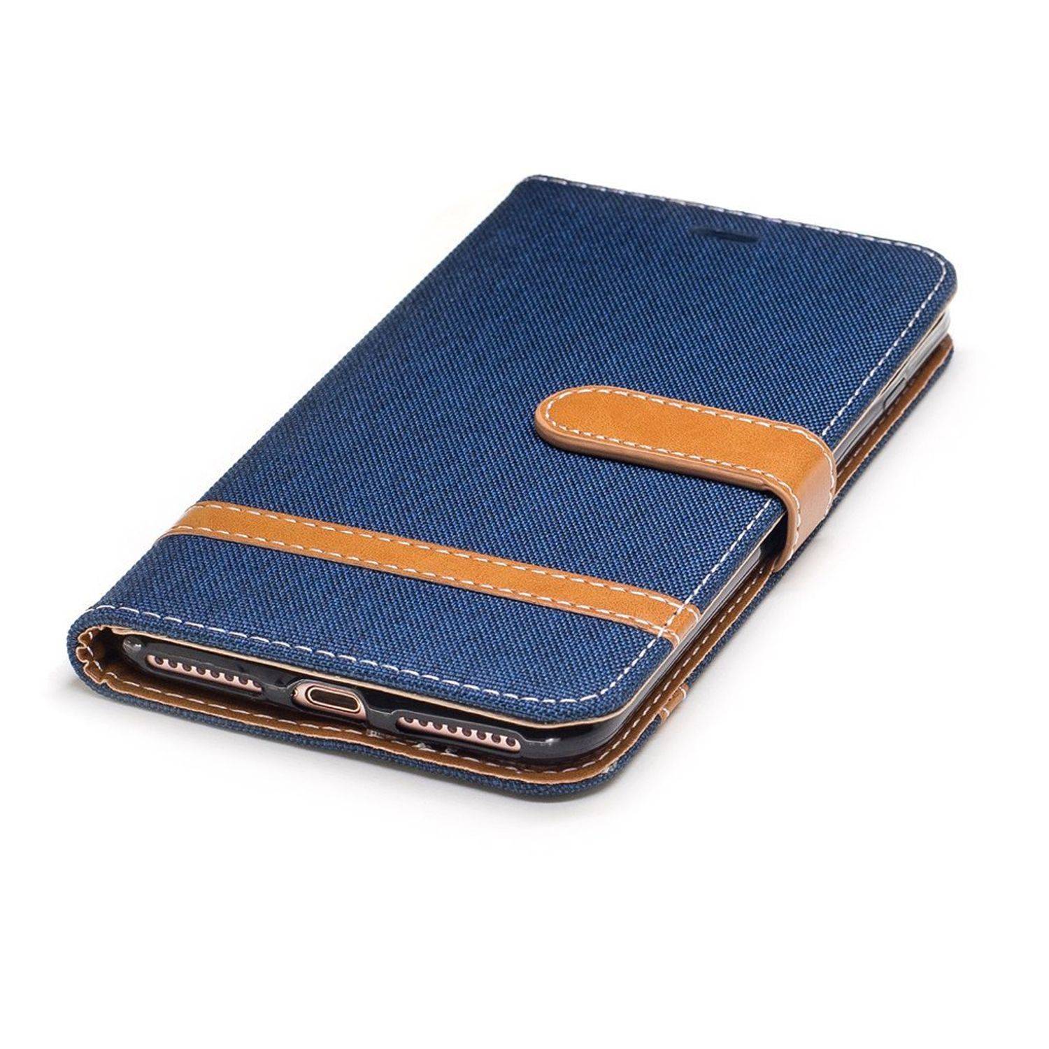 Apple iPhone 7 Plus Handyhülle Bookcover Blau